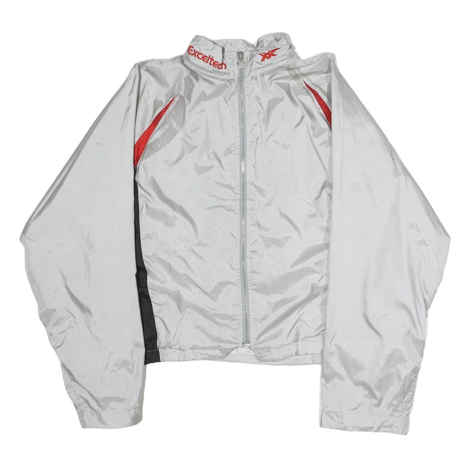 ASICS Mens White & Red Sports Track Jacket M Polyester Zip Collar Athletic Fit Refurbished - N/A refurbished available on Cerqular
