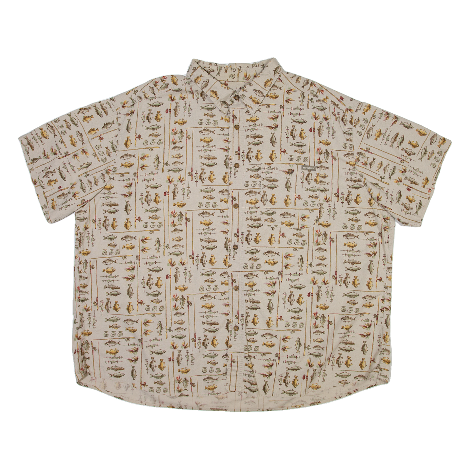 Buy WOOLRICH FIsh Mens Shirt Beige Crazy Pattern 2XL Refurbished - $50.69 WOOLRICH FIsh Mens Shirt Beige Crazy Pattern 2XL Refurbished - N/A refurbished available on Cerqular