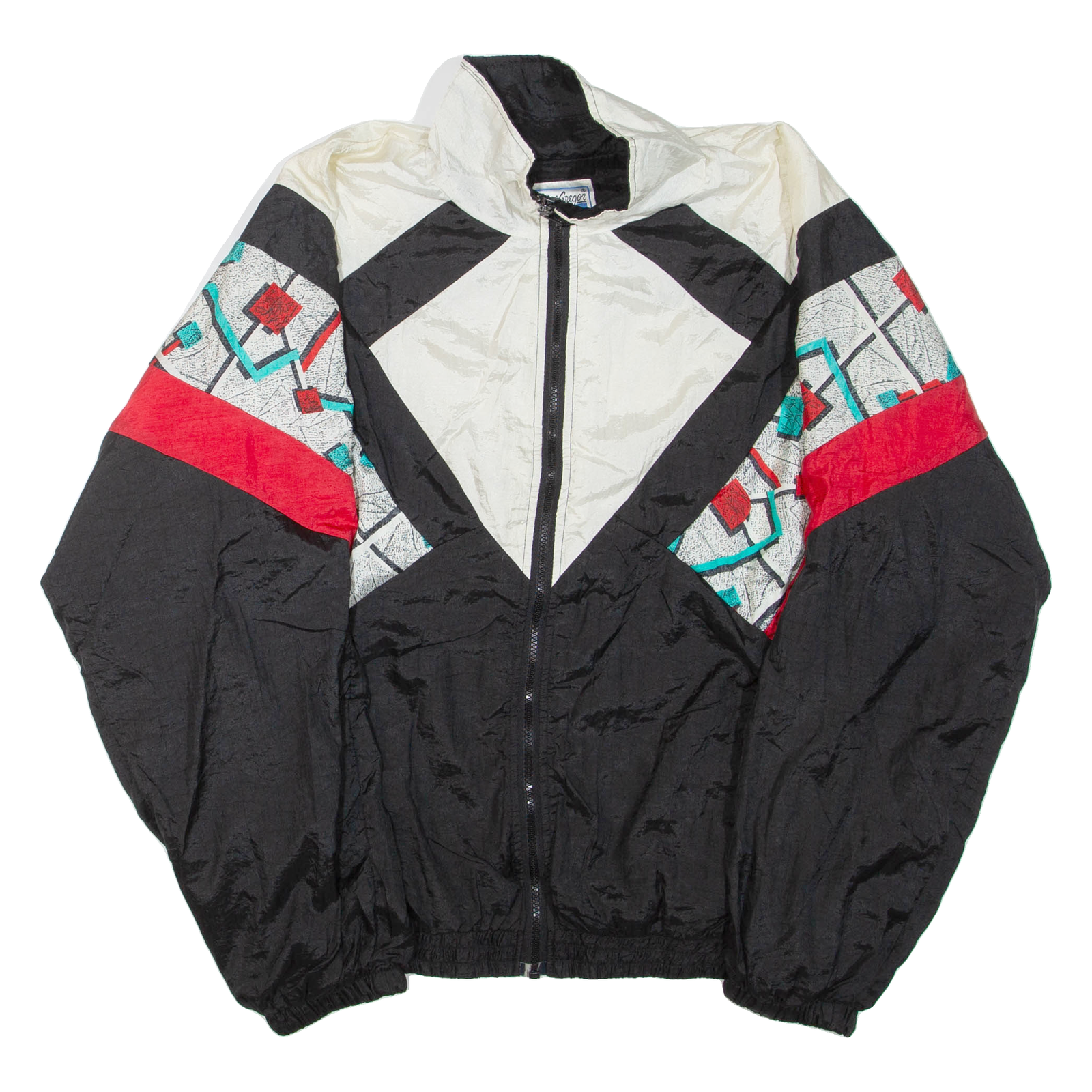 MACGREGOR Mens Shell Jacket Black Nylon Colourblock L Refurbished - N/A refurbished available on Cerqular