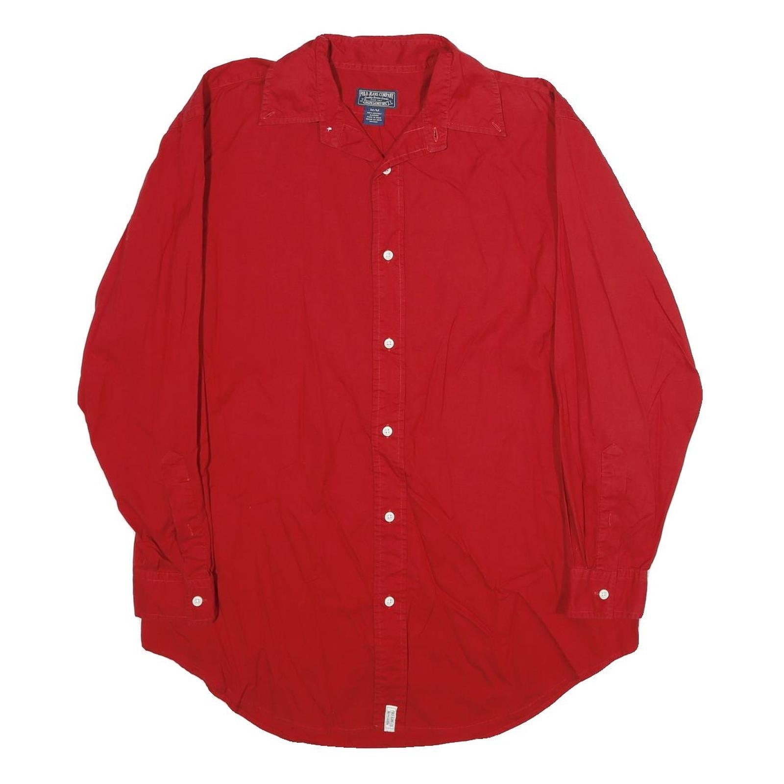 Buy RALPH LAUREN POLO JEANS COMPANY Mens Red Shirt M Classic Cotton Long Sleeve Refurbished - $41.59 RALPH LAUREN POLO JEANS COMPANY Mens Red Shirt M Classic Cotton Long Sleeve Refurbished - N/A refurbished available on Cerqular
