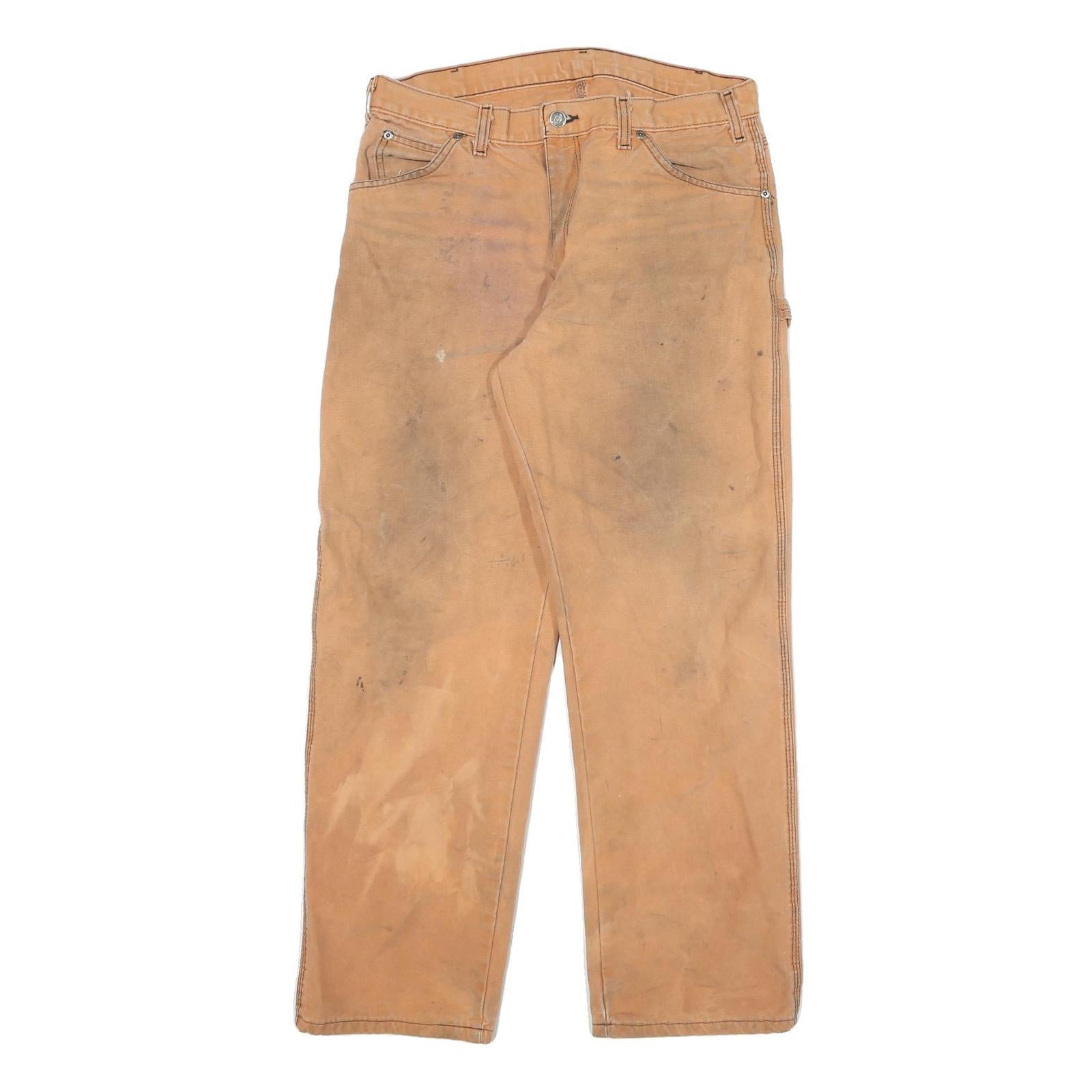 DICKIES Mens Regular Fit Cotton Blend Beige Workwear Trousers W32 L28 Refurbished - N/A refurbished available on Cerqular