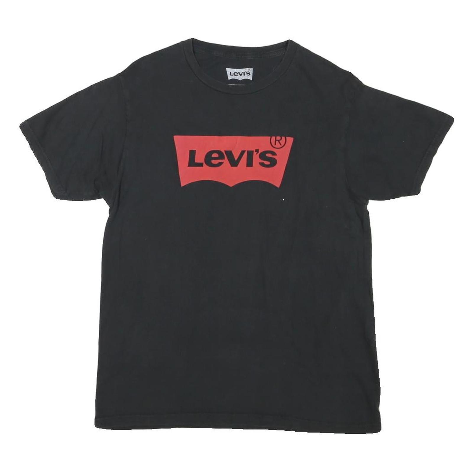 LEVI'S Mens Black & Red Graphic T-Shirt M Short Sleeve Crew Neck Casual Refurbished - N/A refurbished available on Cerqular