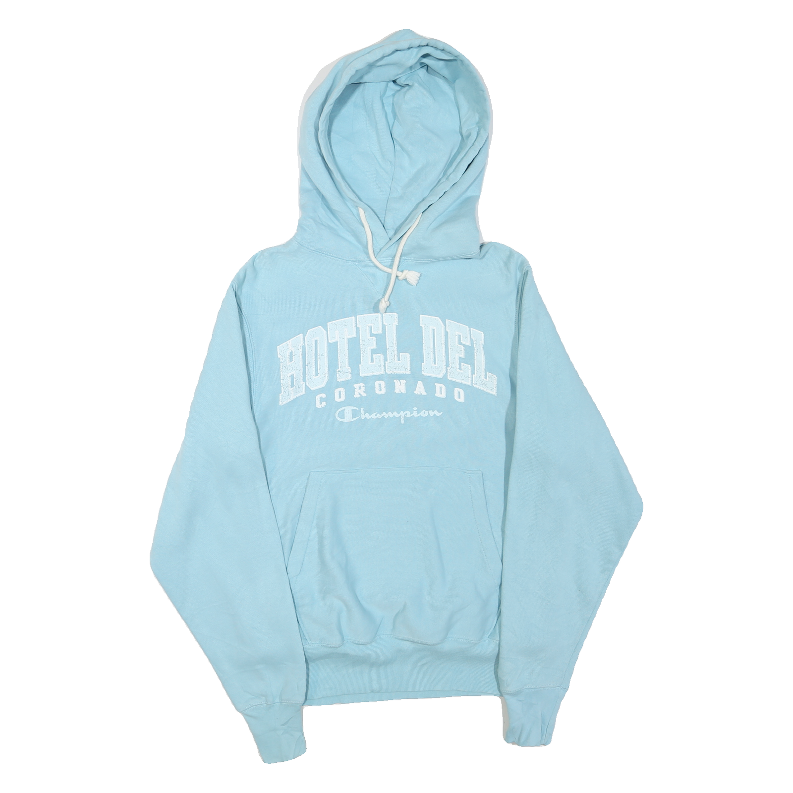 CHAMPION REVERSE WEAVE Mens Blue Hoodie S Hotel Del Coronado Cotton Blend Refurbished - N/A refurbished available on Cerqular