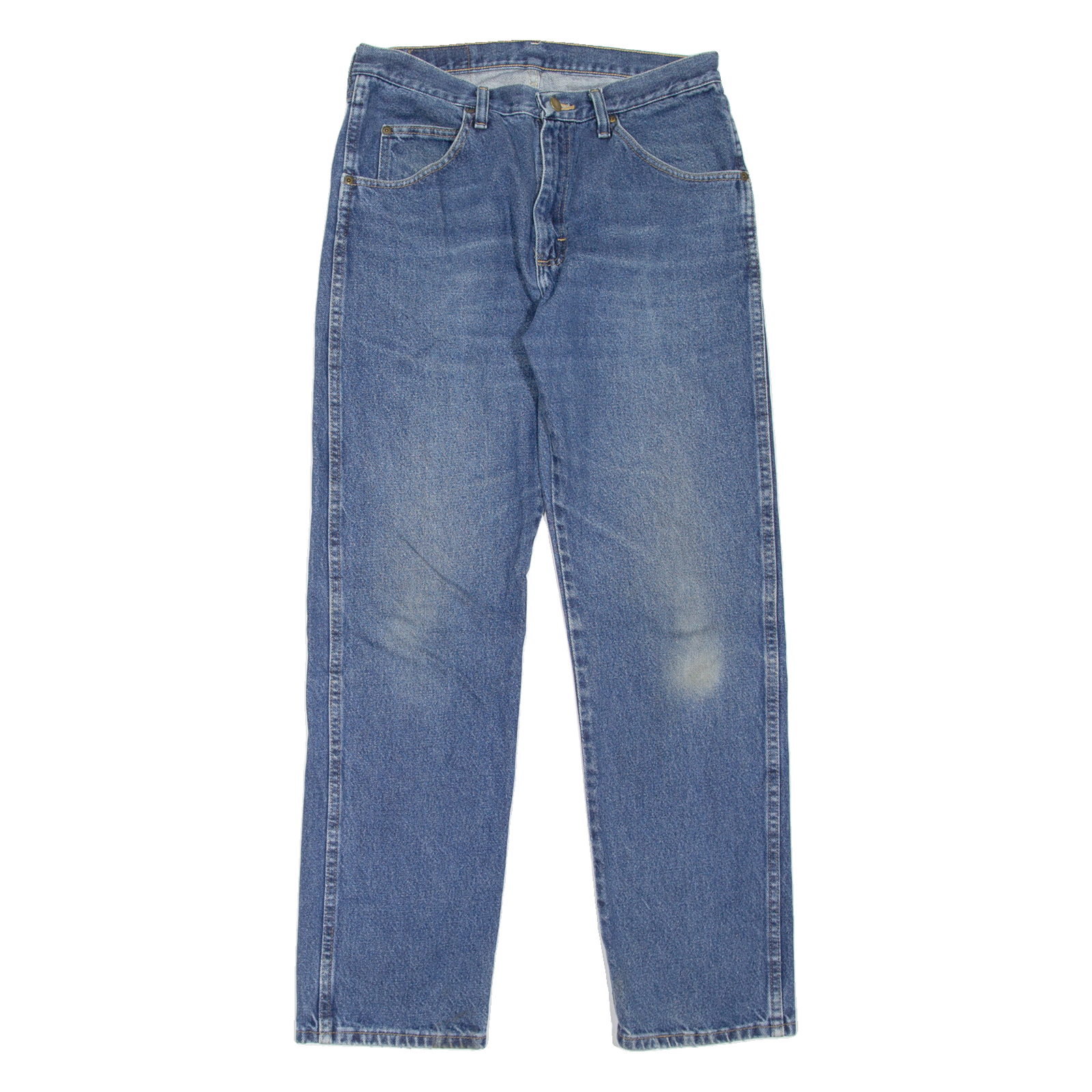 WRANGLER Mens Jeans Blue Regular Straight Stone Wash W33 L32 Refurbished - N/A refurbished available on Cerqular