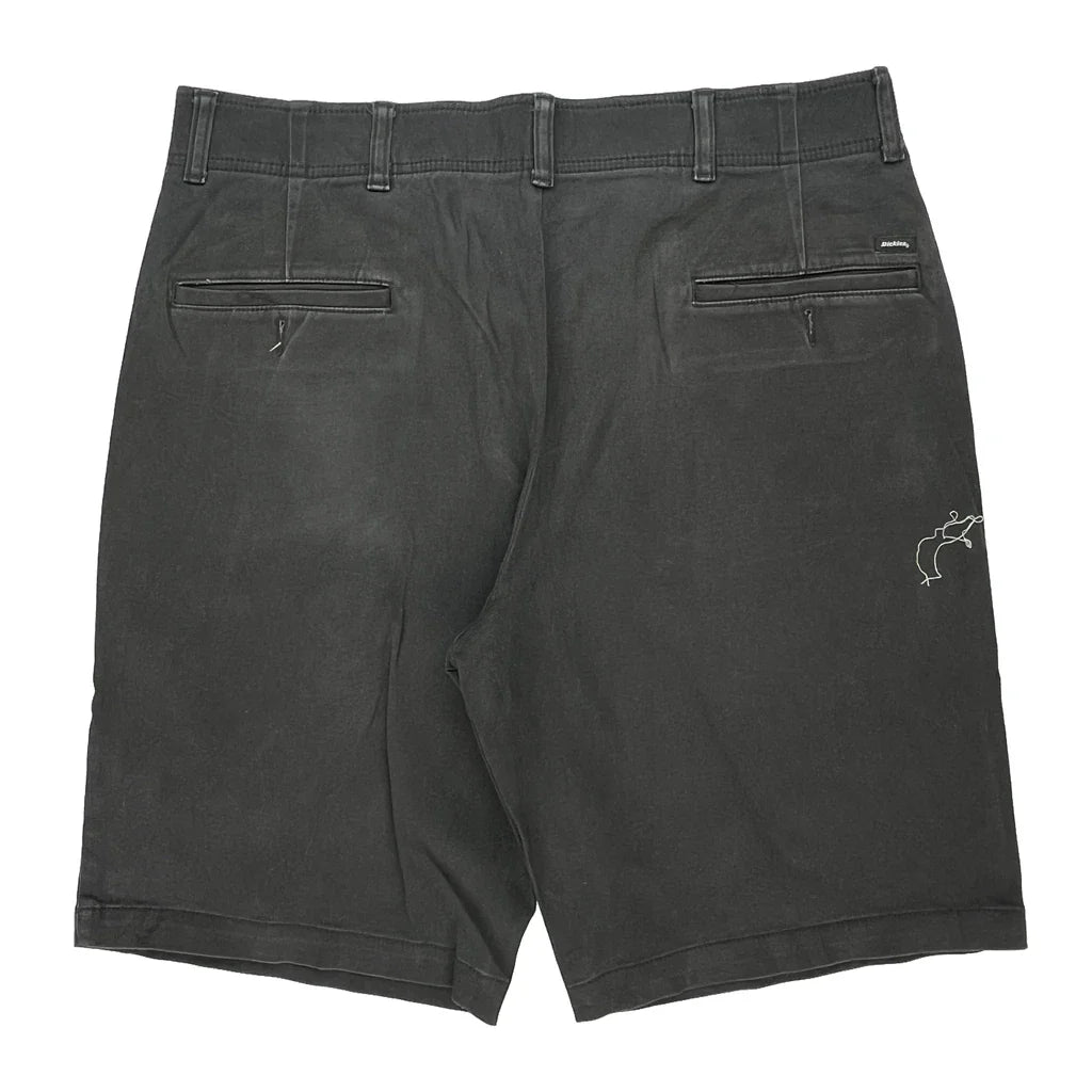 Dickies Chino Shorts - 32W 9L Black Cotton Blend Refurbished - Thrifted (note: this is a term often used to describe second- refurbished available on Cerqular