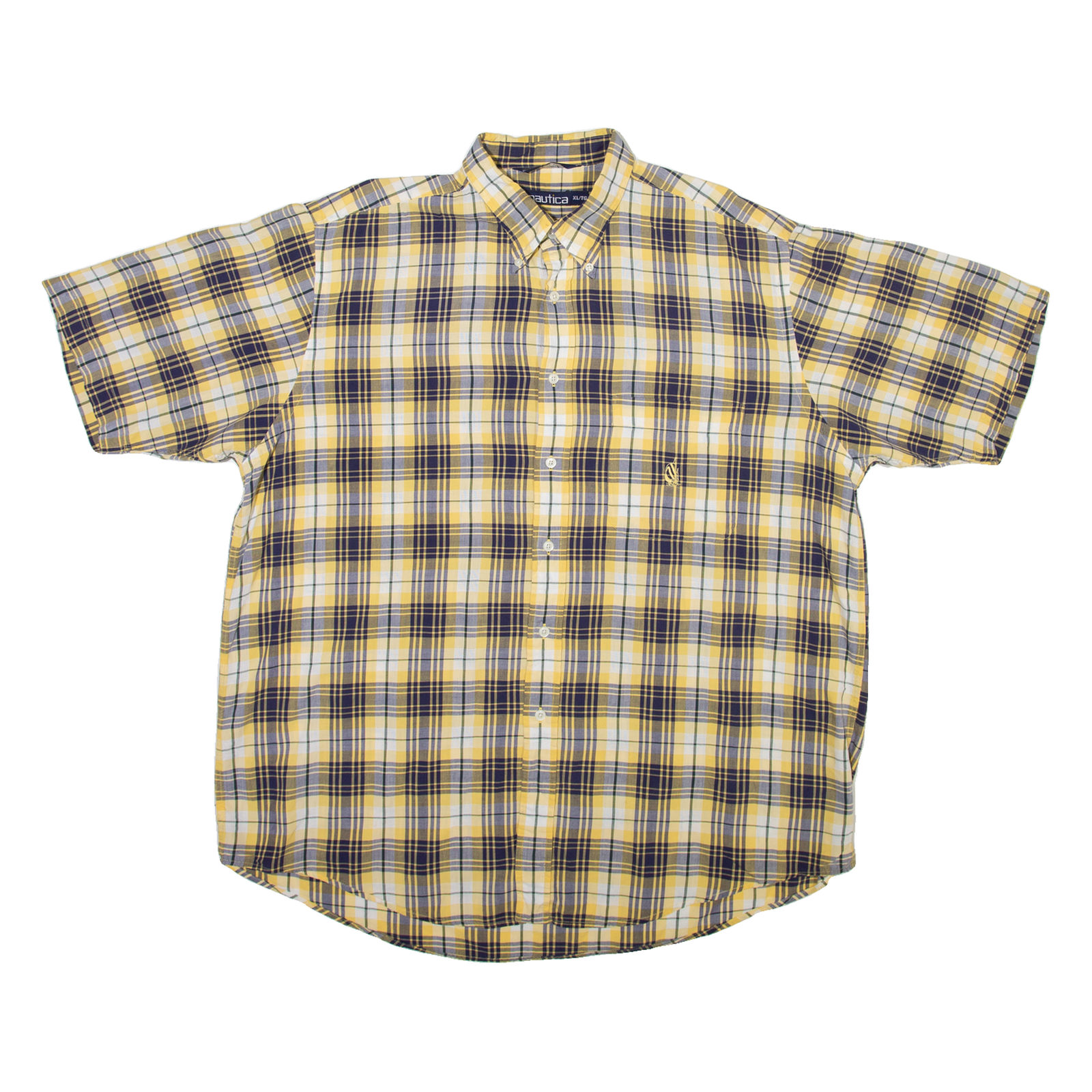 NAUTICA Mens Shirt Yellow Check XL Refurbished - N/A refurbished available on Cerqular