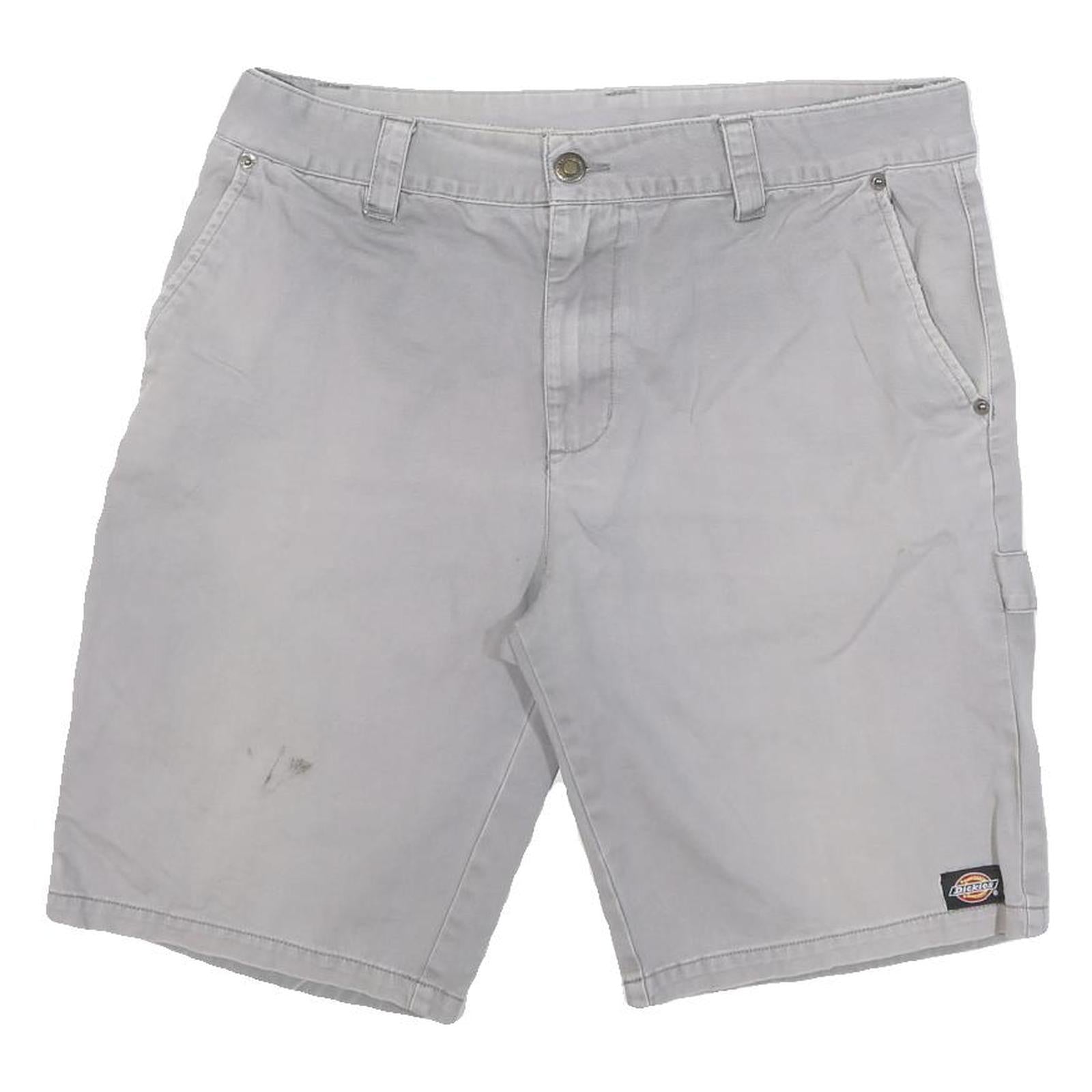 DICKIES Mens Shorts Grey Casual Cotton Blend L W34 Workwear Durable Refurbished - N/A refurbished available on Cerqular