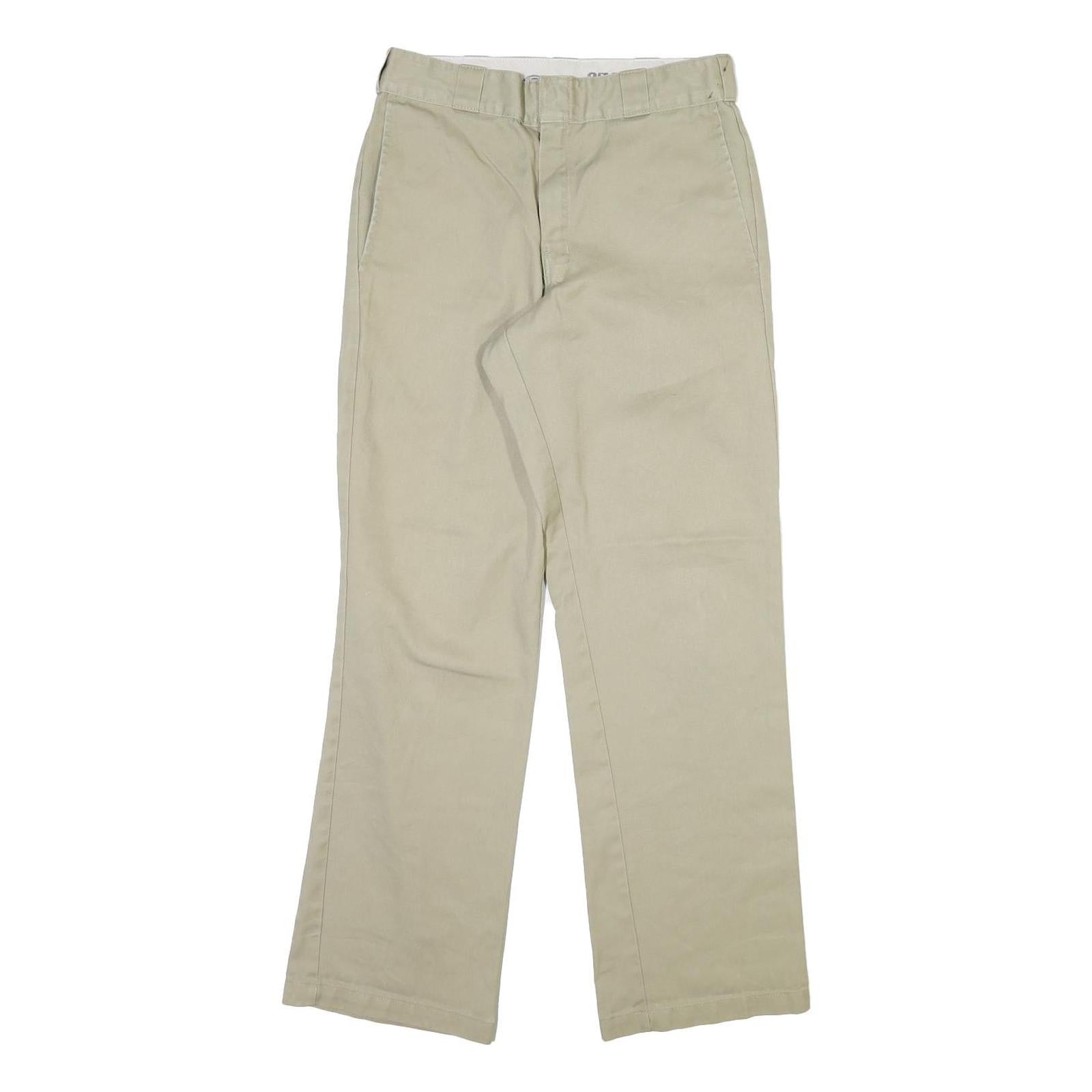 DICKIES Mens Cotton Blend Beige Regular Straight Trousers W30 L31 Workwear Zip Refurbished - N/A refurbished available on Cerqular