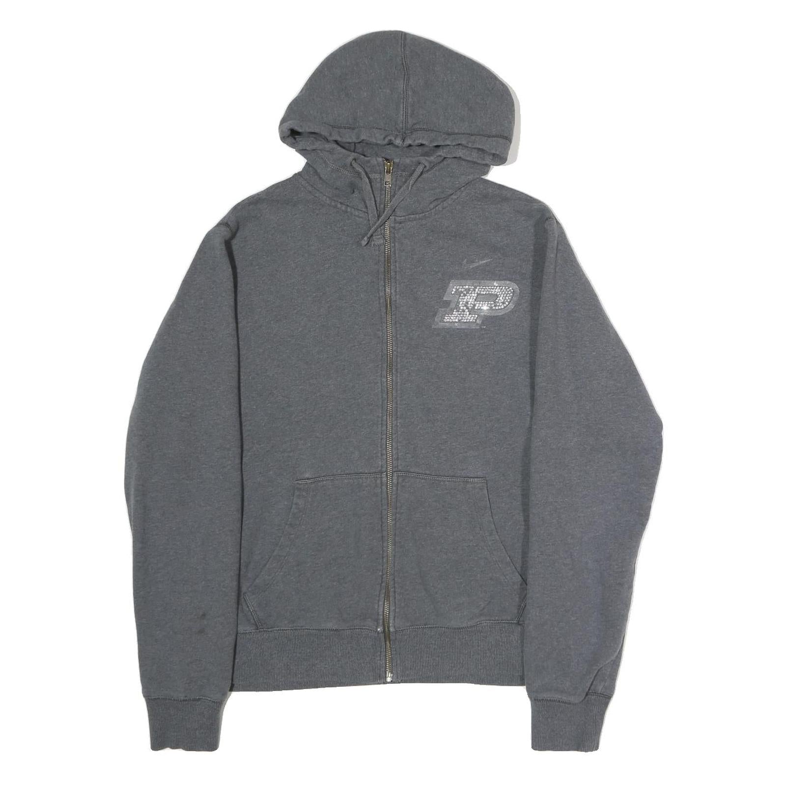 NIKE Womens Grey ¼ Zip Hoodie XL Purdue Boilermakers Zip-Up Sweater Refurbished - N/A refurbished available on Cerqular