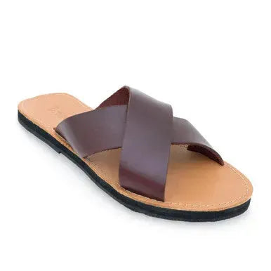 The Constanza Slide | Size: 5 | Color: Root Beer/Natural Refurbished - Brave Soles refurbished available on Cerqular
