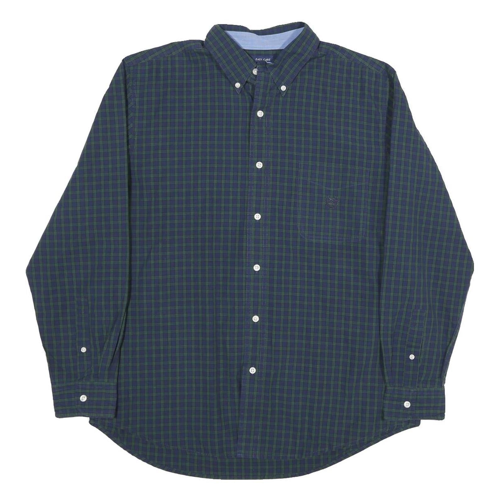 Buy CHAPS Mens Blue & Green Checked Shirt L Button-Down Cotton Casual Long Sleeve Refurbished - $31.19 CHAPS Mens Blue & Green Checked Shirt L Button-Down Cotton Casual Long Sleeve Refurbished - N/A refurbished available on Cerqular