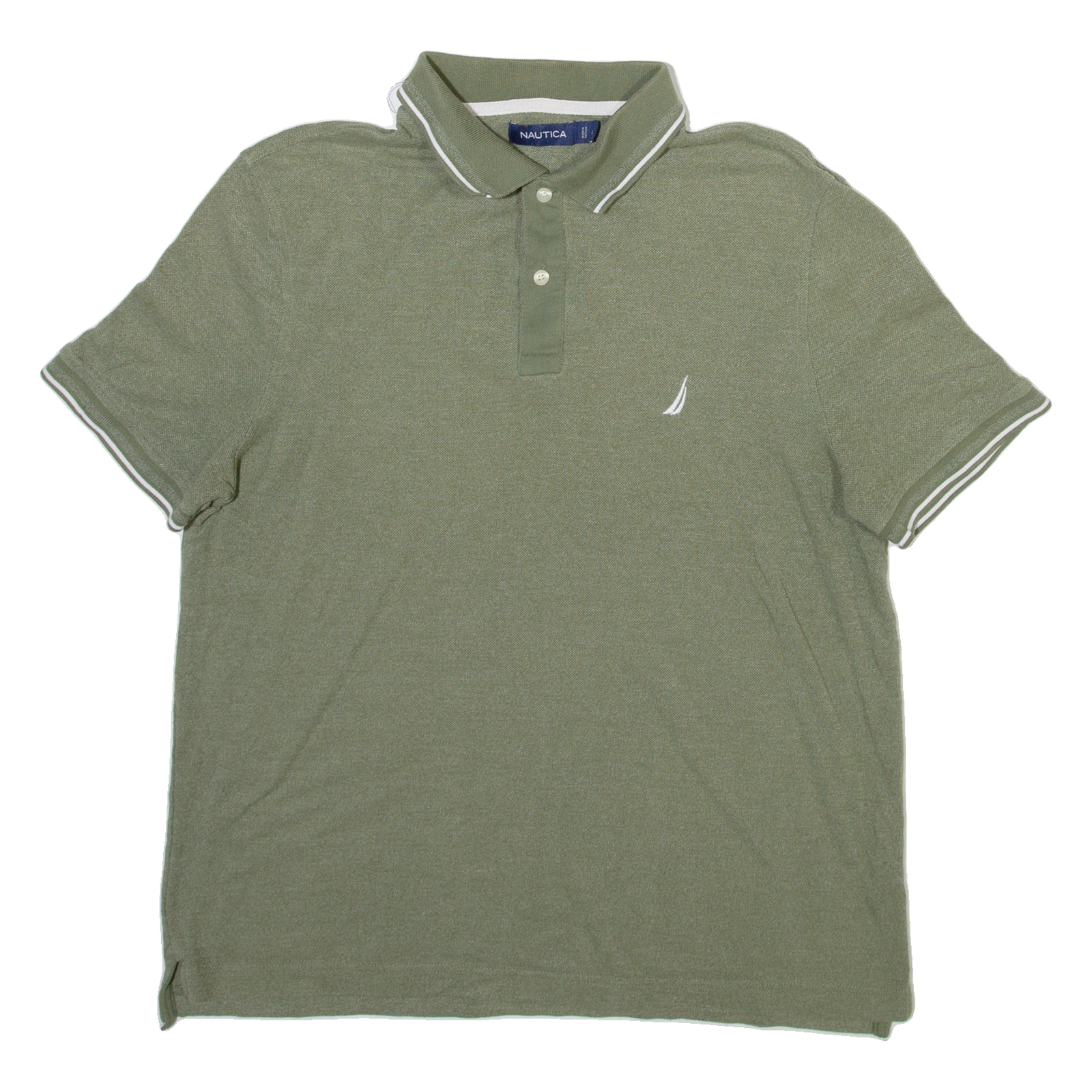 NAUTICA Mens Polo Shirt Green L Refurbished - N/A refurbished available on Cerqular