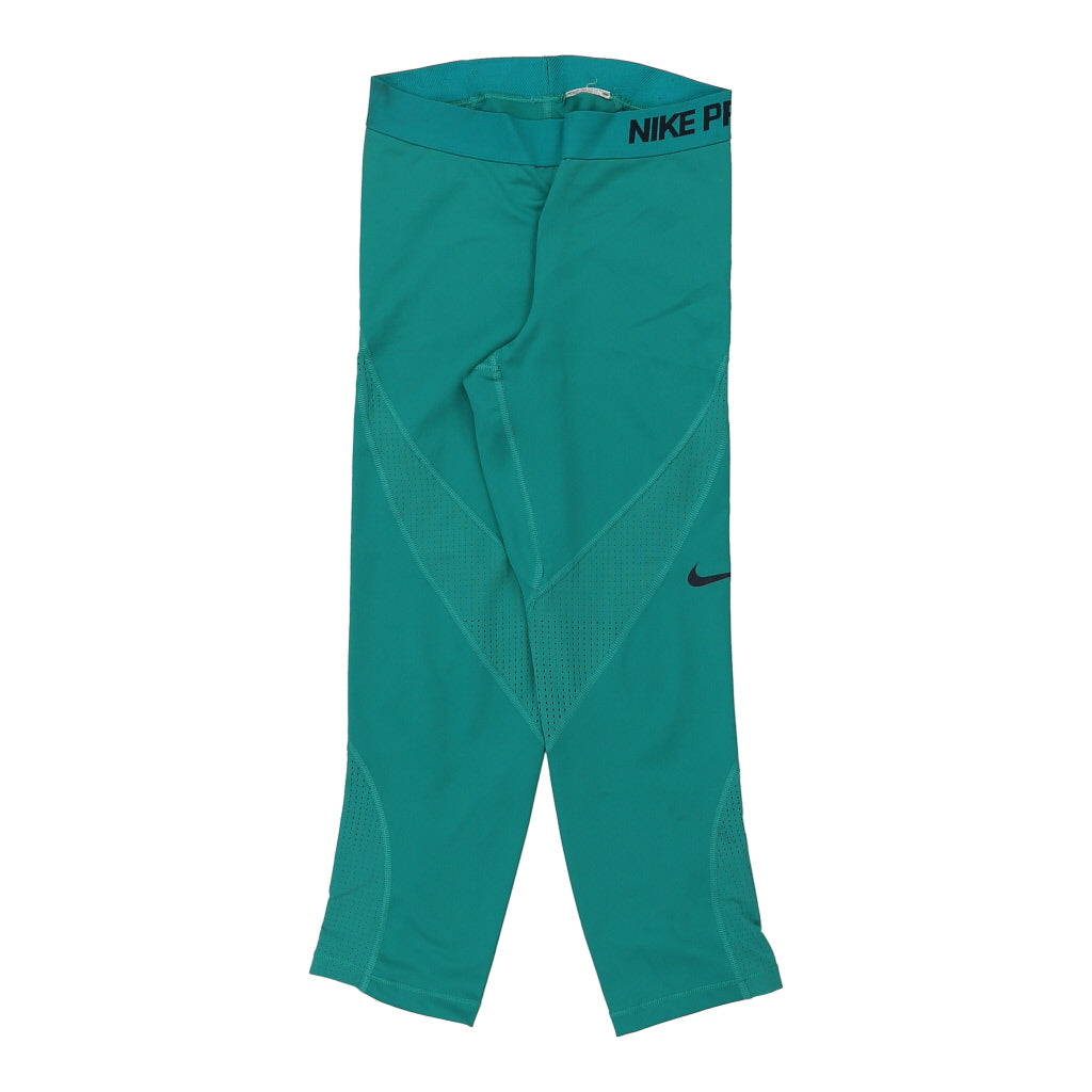 Nike Leggings - Small Blue Polyester Refurbished - Thrifted (note: this is a term often used to describe second- refurbished available on Cerqular
