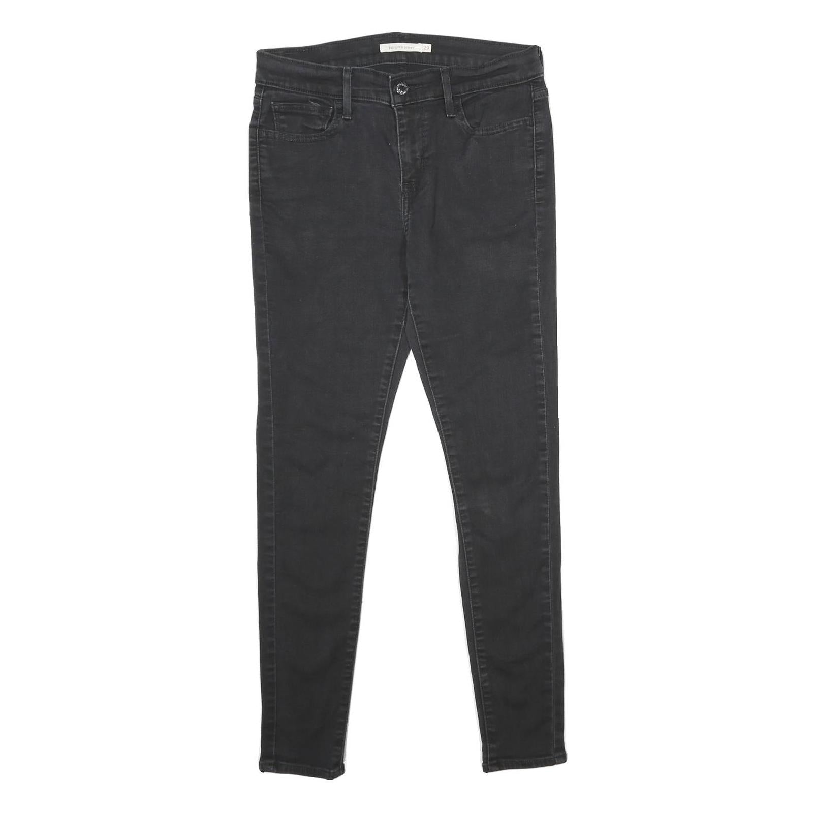 LEVI'S 710 Super Skinny Womens Jeans Black Slim Skinny Denim W29 L28 Zip Closure Refurbished - N/A refurbished available on Cerqular