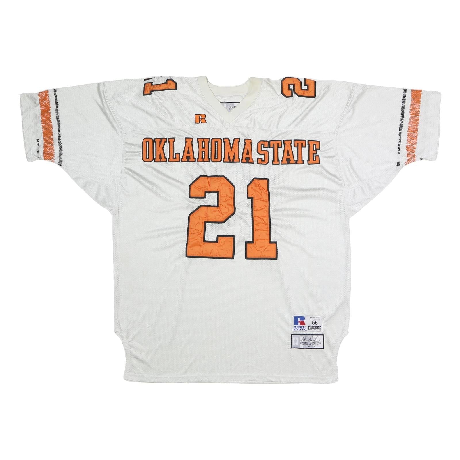 RUSSELL ATHLETIC Mens White & Orange Oklahoma State Graphic T-Shirt 2XL Short Refurbished - N/A refurbished available on Cerqular