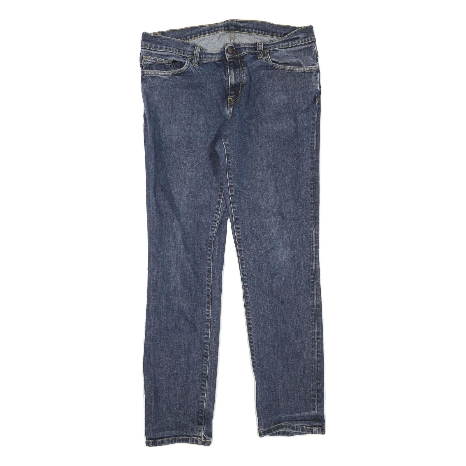 CARHARTT Womens Jeans Blue Regular Straight Denim Medium W34 L32 Classic Fit Refurbished - N/A refurbished available on Cerqular