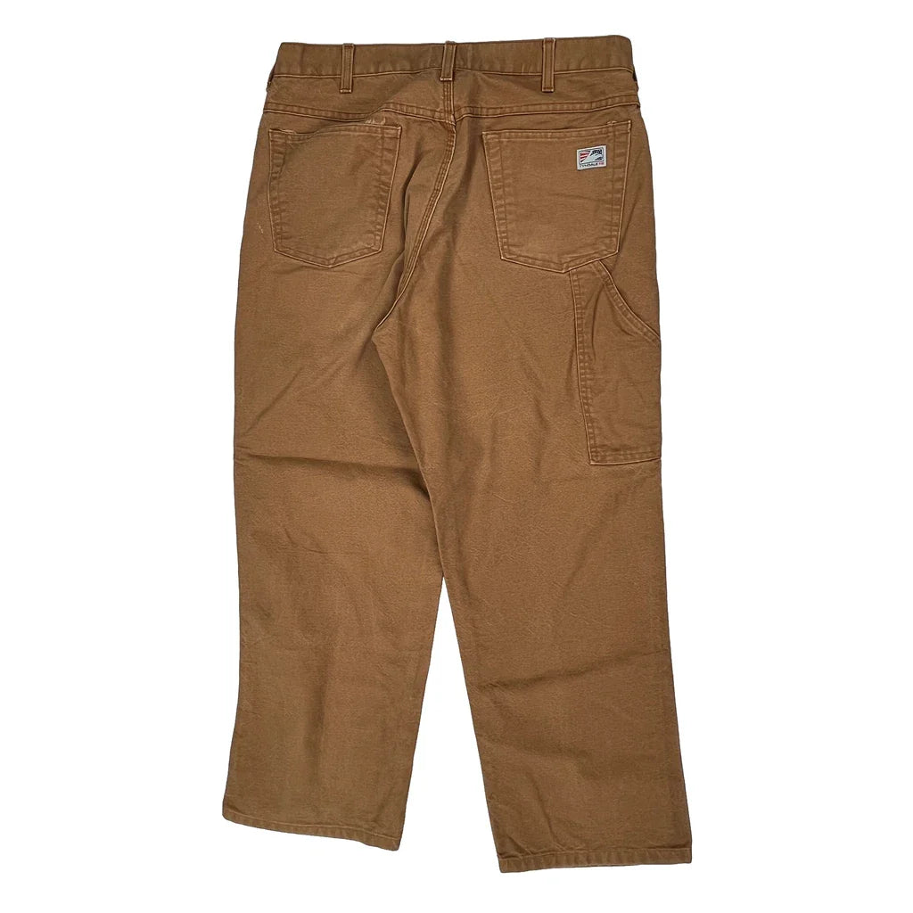 Tyndale Cargo Trousers - 34W 30L Brown Cotton Refurbished - Thrifted (note: this is a term often used to describe second- refurbished available on Cerqular