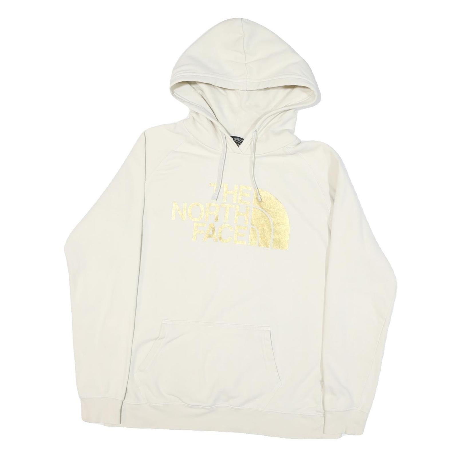 THE NORTH FACE Womens Cream Hoodie L Cotton Blend Pullover Hooded Sweatshirt Refurbished - N/A refurbished available on Cerqular