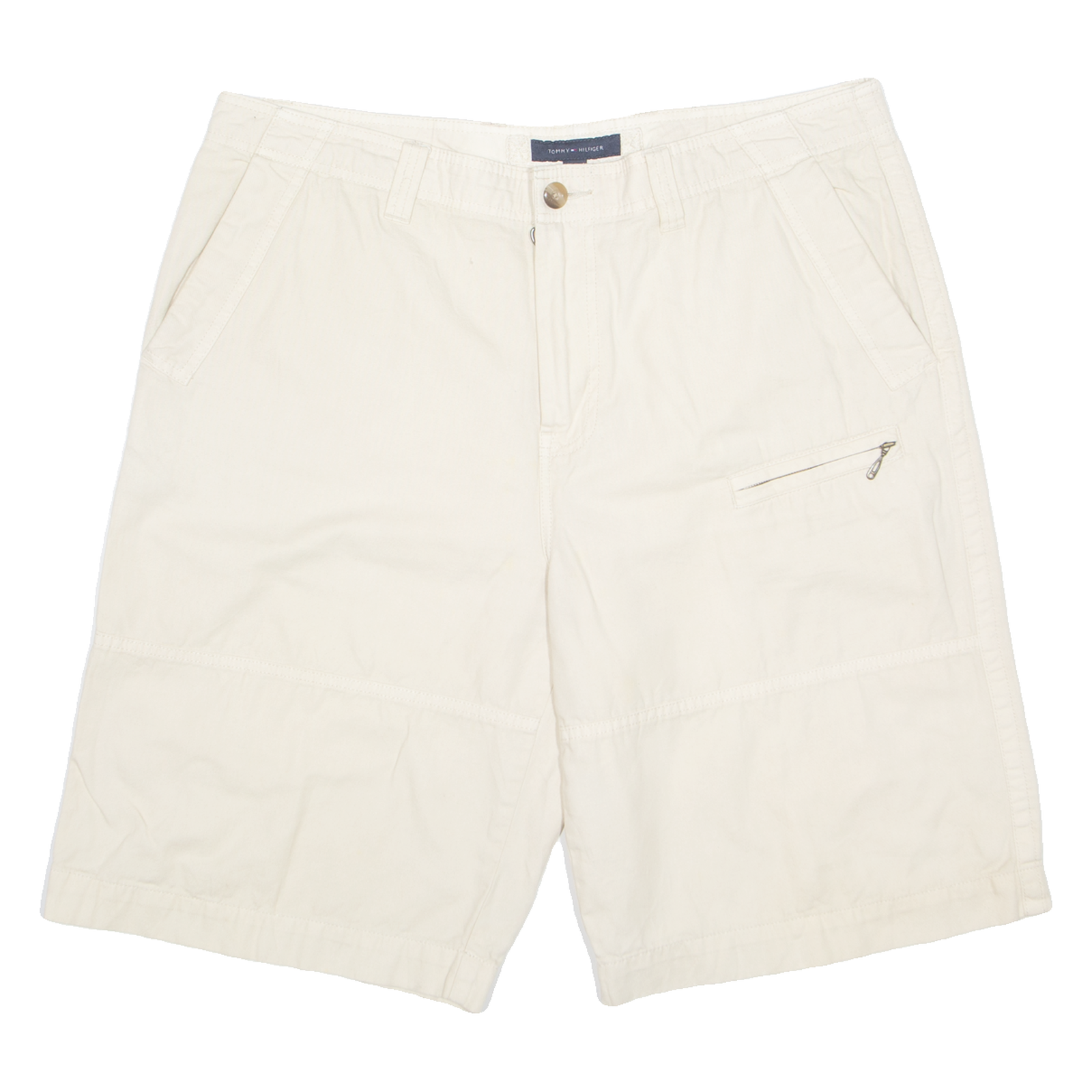 TOMMY HILFIGER Mens Cargo Shorts Cream L W38 Refurbished - N/A refurbished available on Cerqular