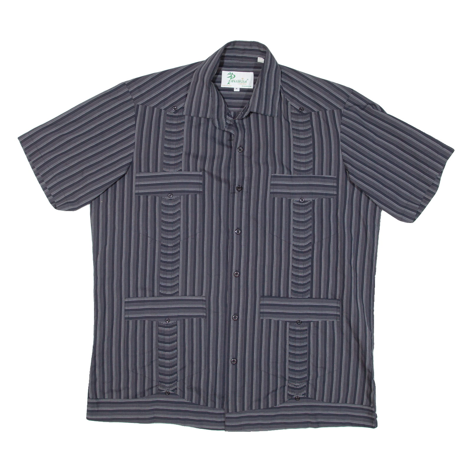 ANNABRISKA Mens Shirt Black Striped M Refurbished - N/A refurbished available on Cerqular