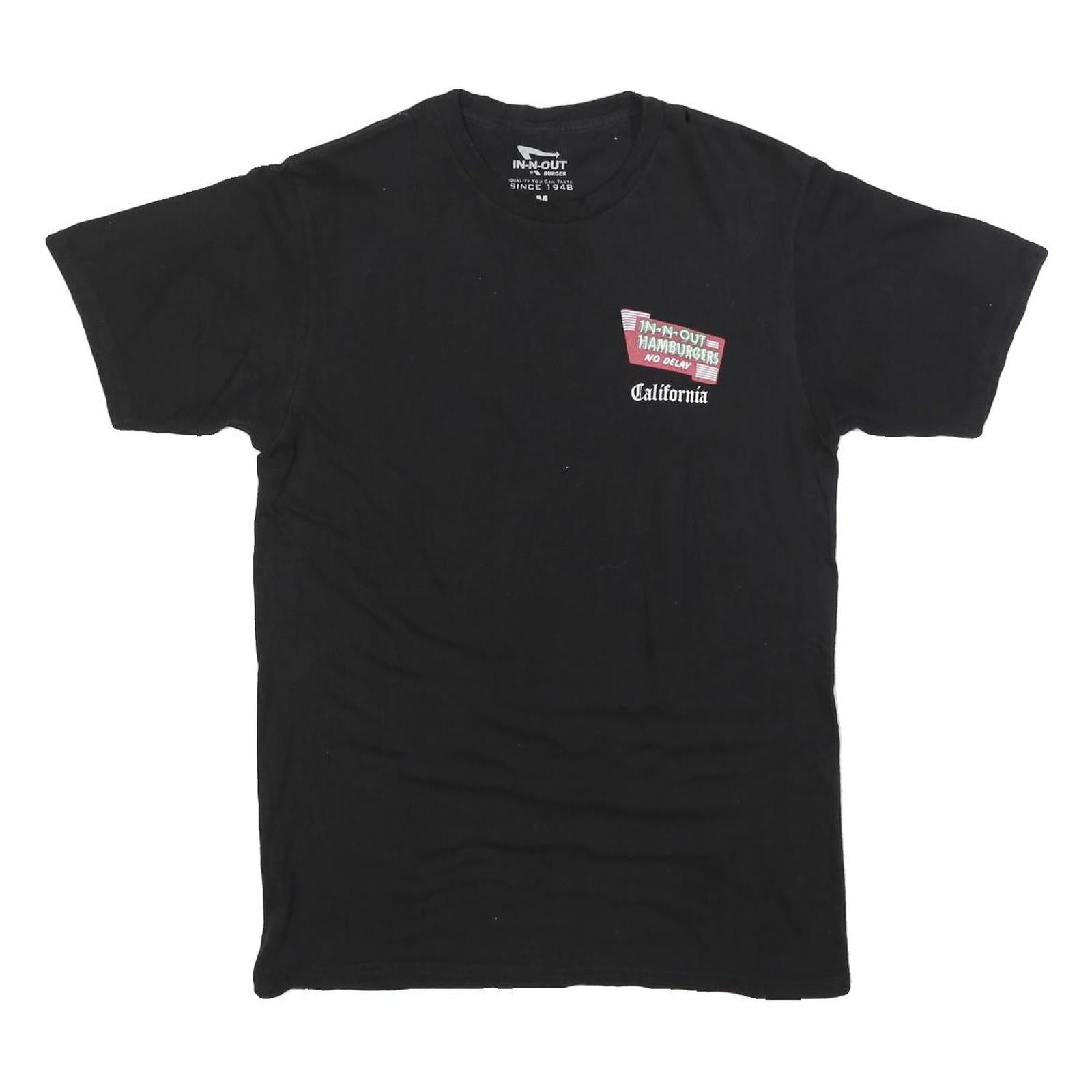 IN-N-OUT BURGER Mens Black Graphic T-Shirt M Short Sleeve Crew Neck California Refurbished - N/A refurbished available on Cerqular