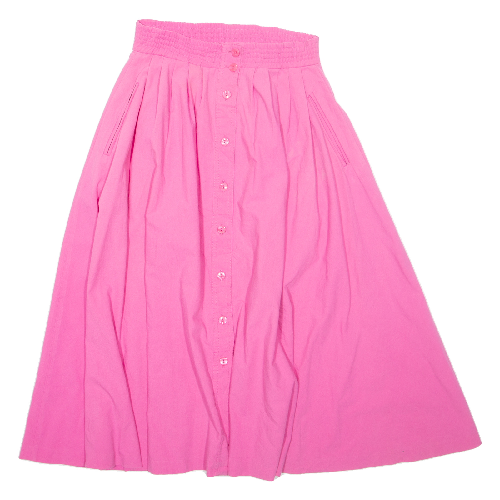 Buttoned Womens A-Line Skirt Pink Midi S Refurbished - N/A refurbished available on Cerqular
