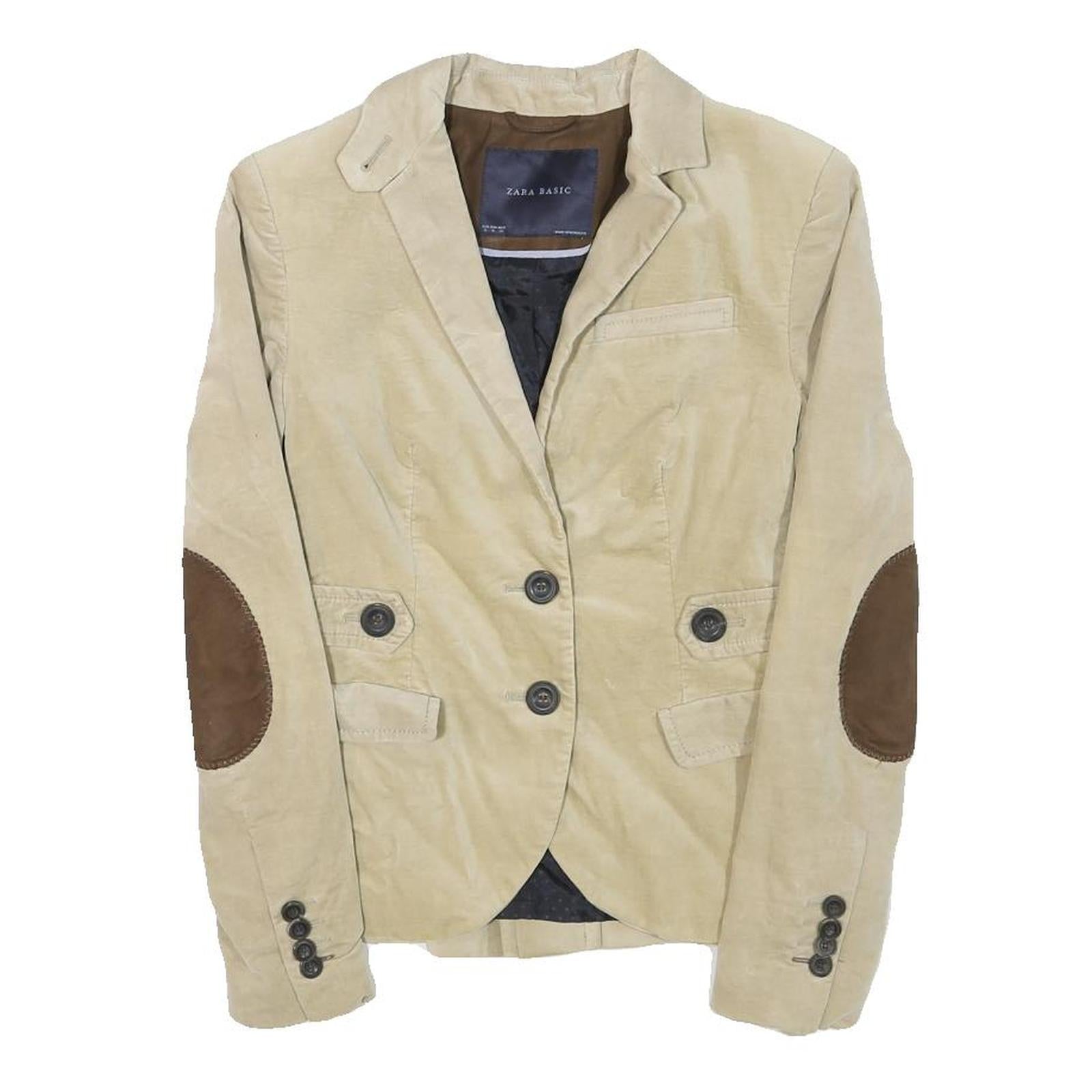 Buy ZARA BASIC Womens Beige Cotton Blend Classic Jacket S Tailored Button Elbow Refurbished - $48.09 ZARA BASIC Womens Beige Cotton Blend Classic Jacket S Tailored Button Elbow Refurbished - N/A refurbished available on Cerqular