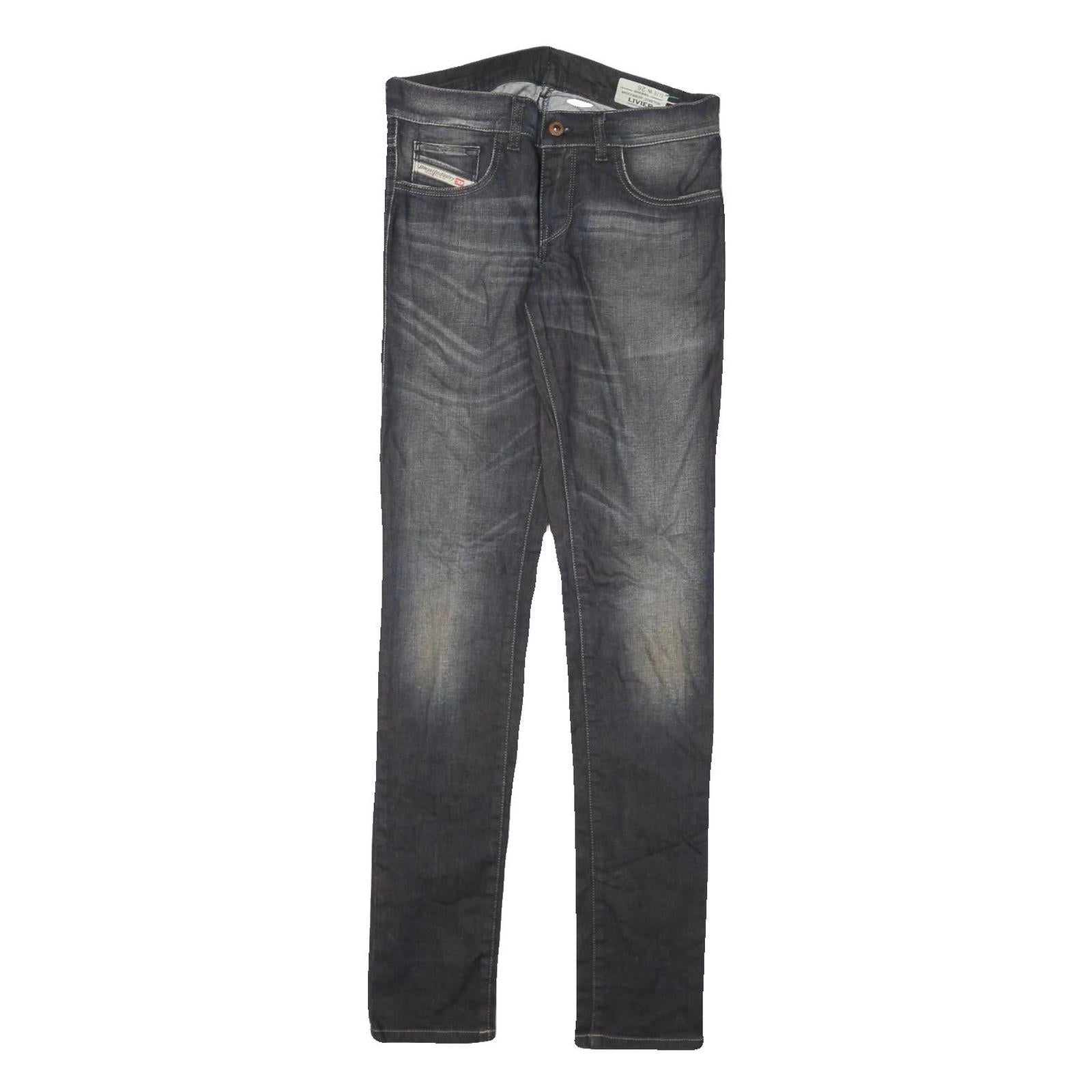DIESEL Womens Slim Black Denim Light Wash Jeans W28 L32 Skinny Cotton Blend Zip Refurbished - N/A refurbished available on Cerqular