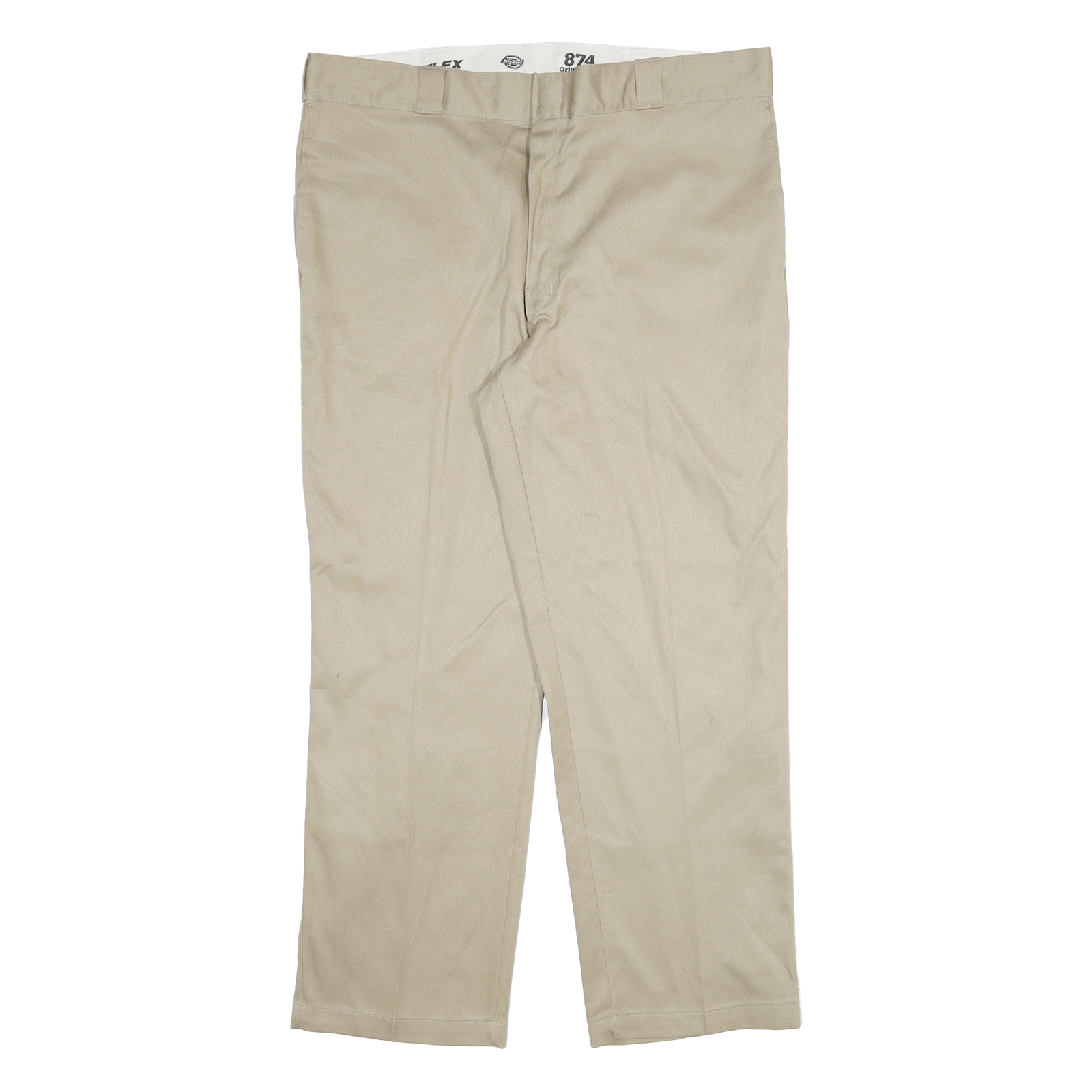 DICKIES Mens Cotton Blend Beige Regular Straight Trousers W40 L30 Classic Refurbished - N/A refurbished available on Cerqular
