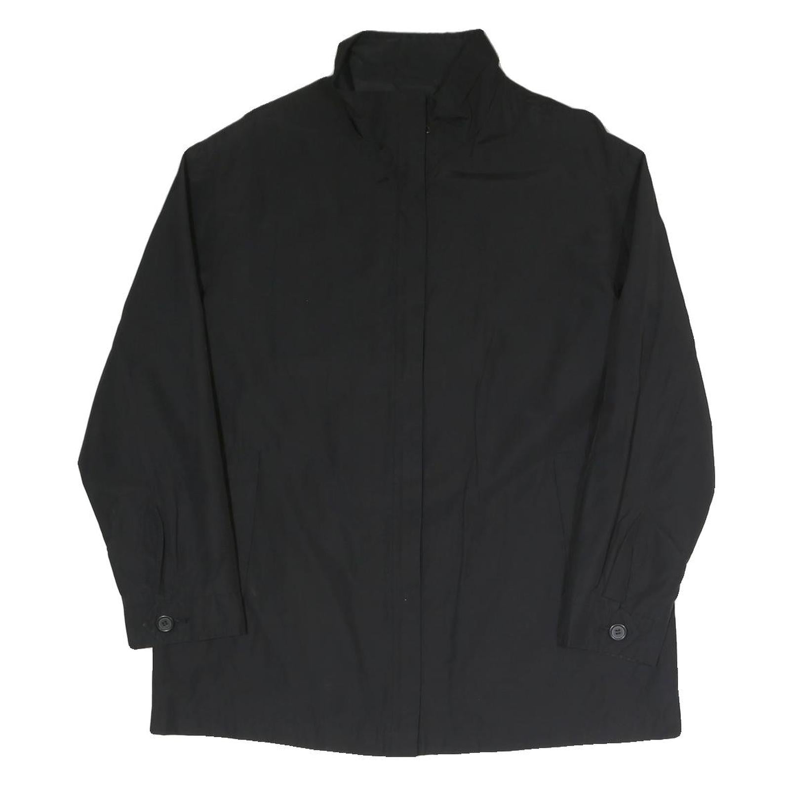 Womens Black Classic Jacket L Polyester Blend Plain Zip Closure Long Sleeve Refurbished - N/A refurbished available on Cerqular