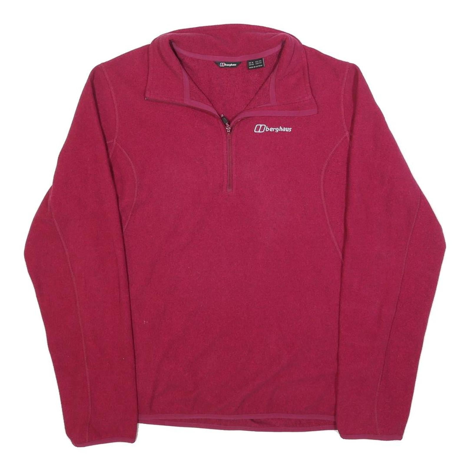 BERGHAUS Womens Red Pullover Plain Crew Neck Basic Knit UK 12 Fleece Jumper Refurbished - N/A refurbished available on Cerqular
