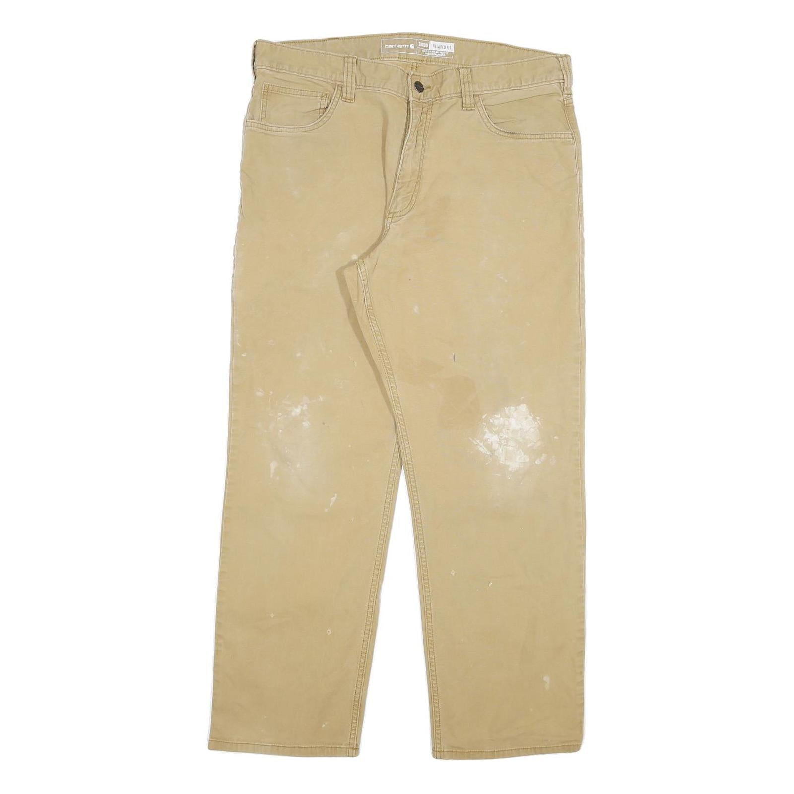 Buy CARHARTT Mens Relaxed Beige Cotton Blend Zip Trousers W36 L30 Workwear Refurbished - $49.39 CARHARTT Mens Relaxed Beige Cotton Blend Zip Trousers W36 L30 Workwear Refurbished - N/A refurbished available on Cerqular