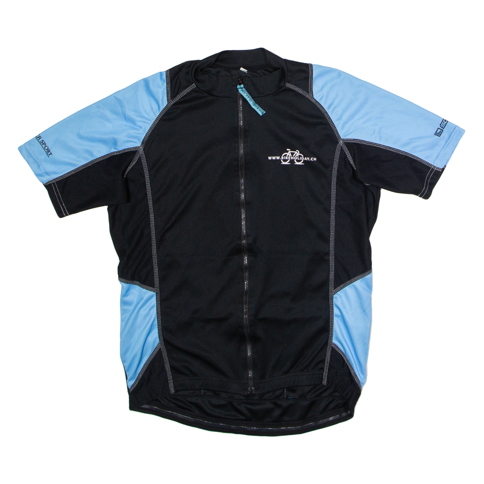 BIKEHOLIDAY Full Zip Cycling Mens Jersey Black High Neck L Refurbished - N/A refurbished available on Cerqular