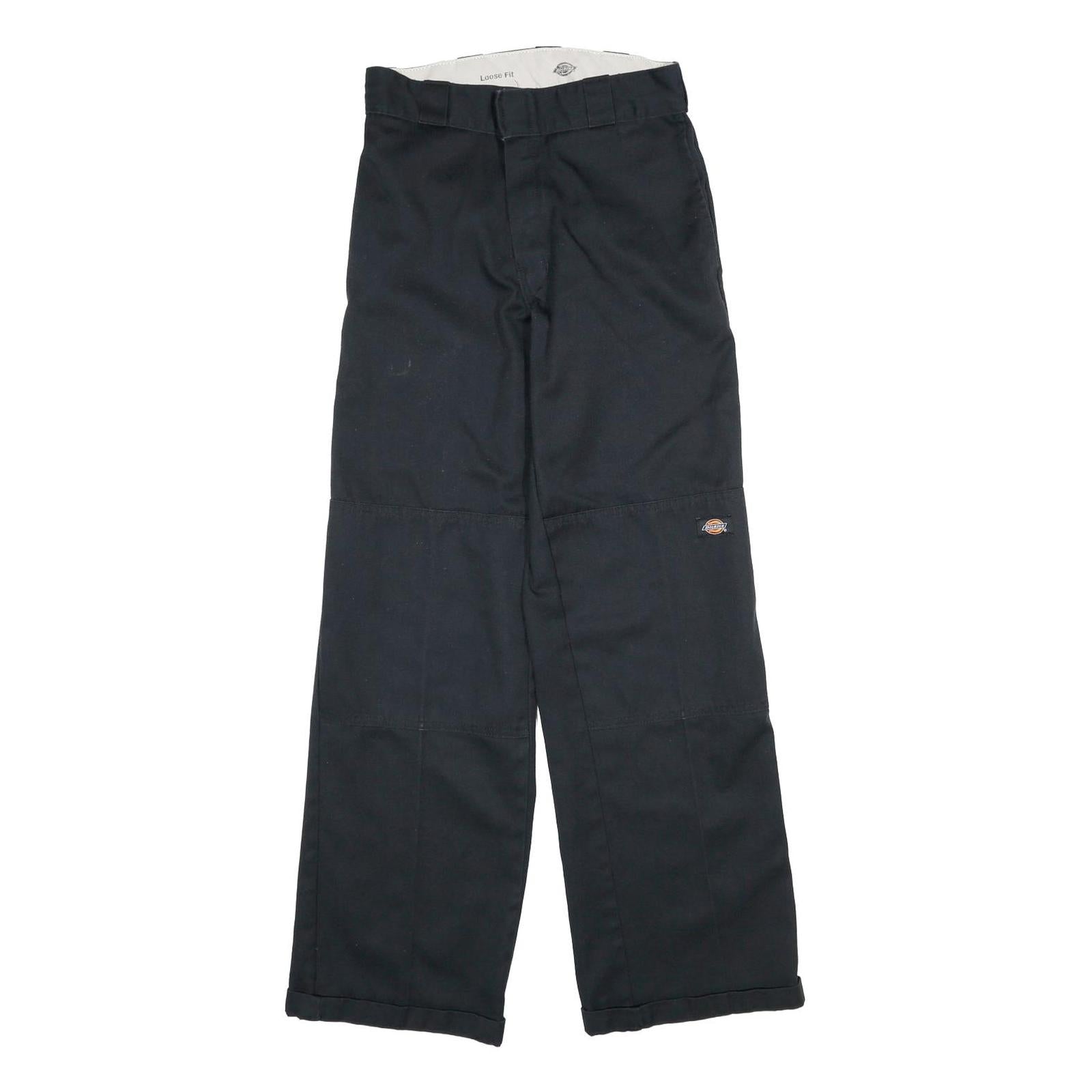 DICKIES Mens Cotton Black Loose Fit Straight Leg Trousers W28 L32 Workwear Refurbished - N/A refurbished available on Cerqular