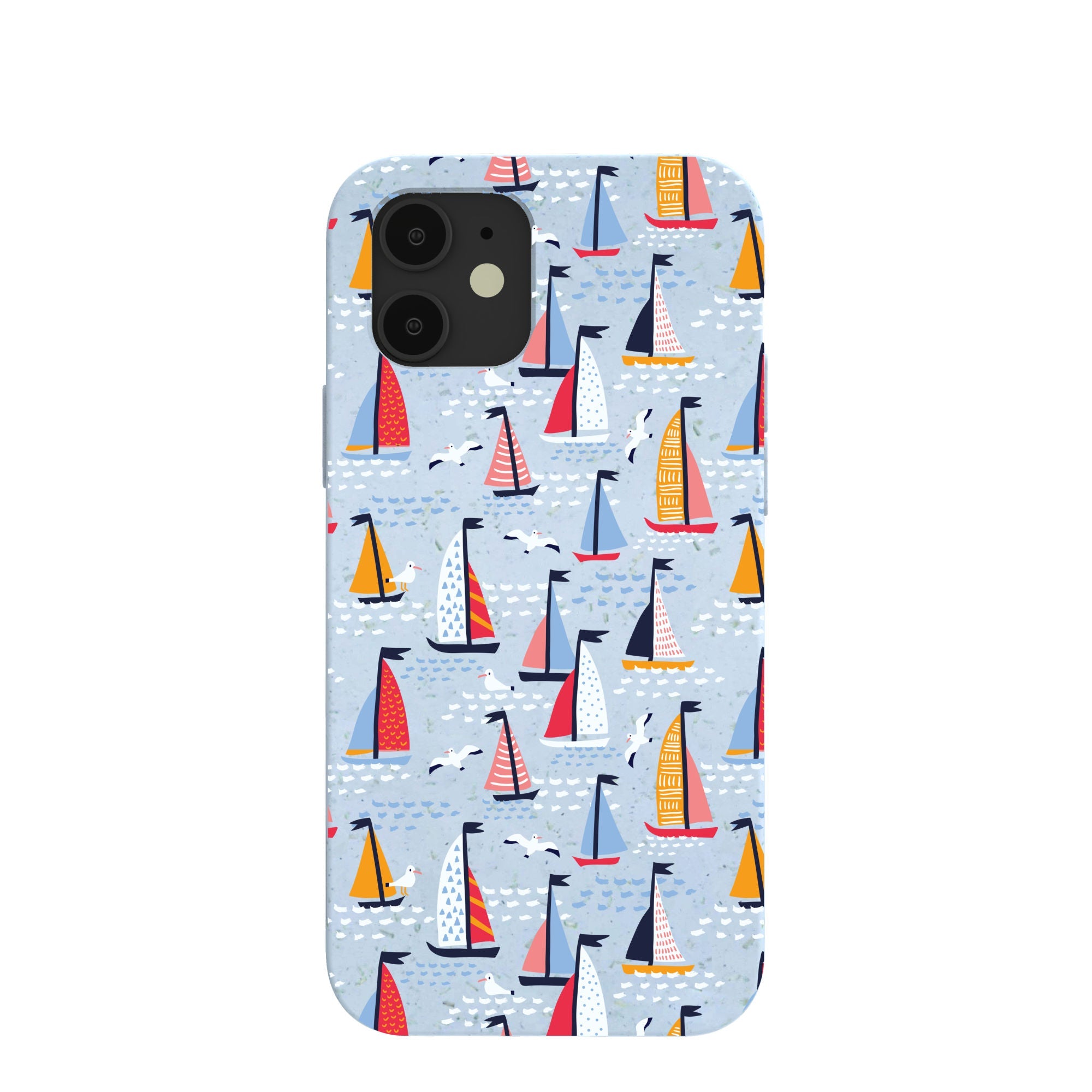Powder Blue Sails and Seagulls iPhone 12/ iPhone 12 Pro Case Refurbished - Pela Case refurbished available on Cerqular