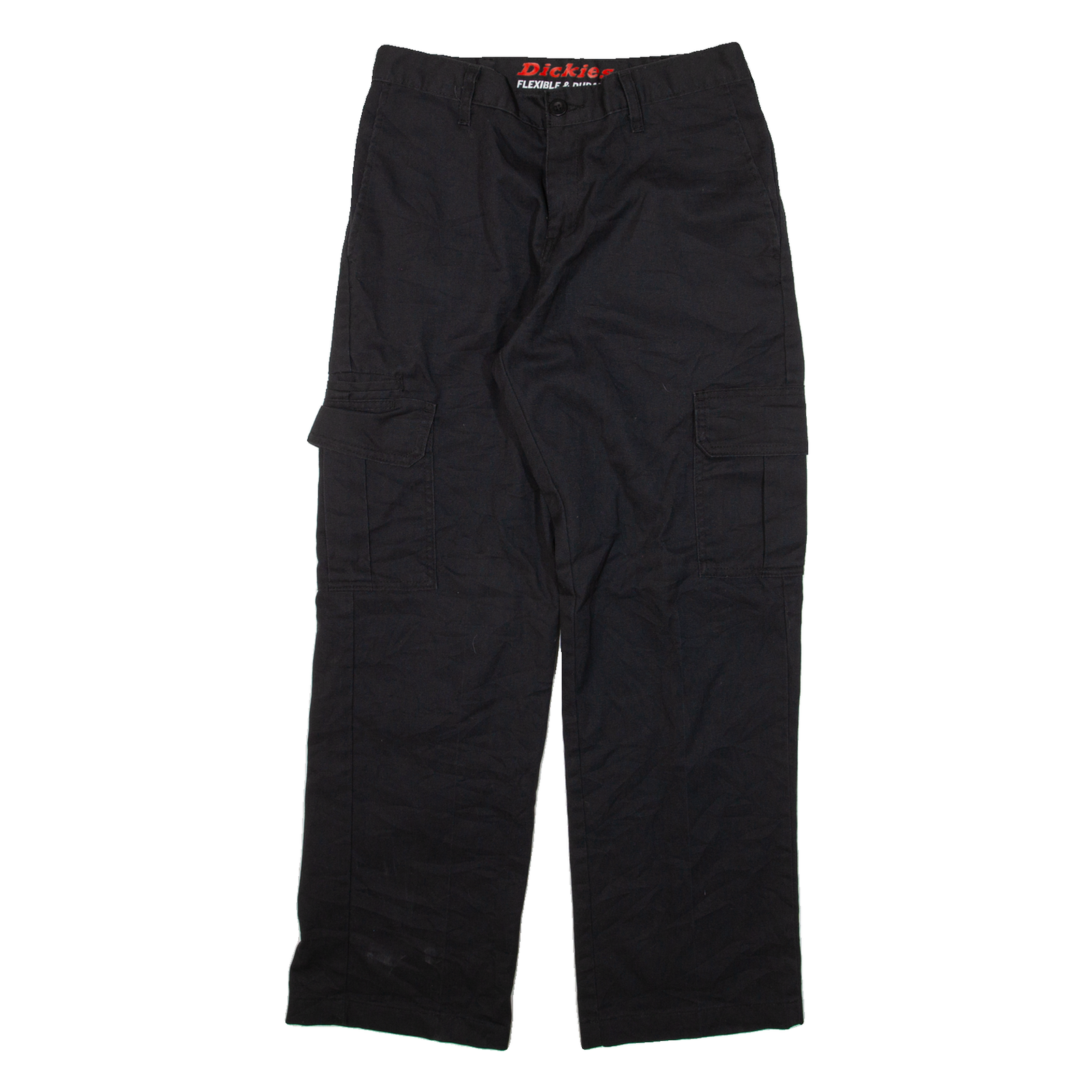 DICKIES Cargo Mens Trousers Black Regular Straight W30 L29 Refurbished - N/A refurbished available on Cerqular