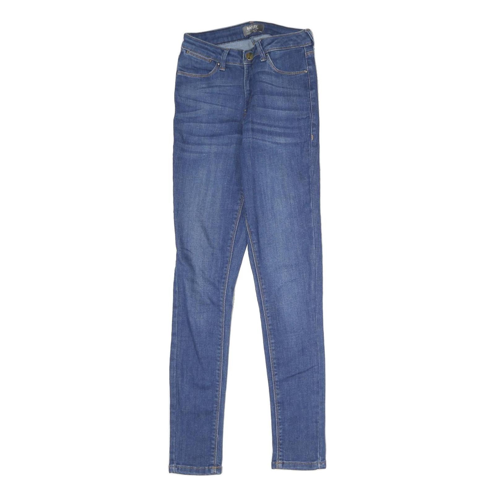 BAILEY Womens Blue Slim Skinny Denim Jeans Cotton Blend W22 L28 Stretch Zip Refurbished - N/A refurbished available on Cerqular
