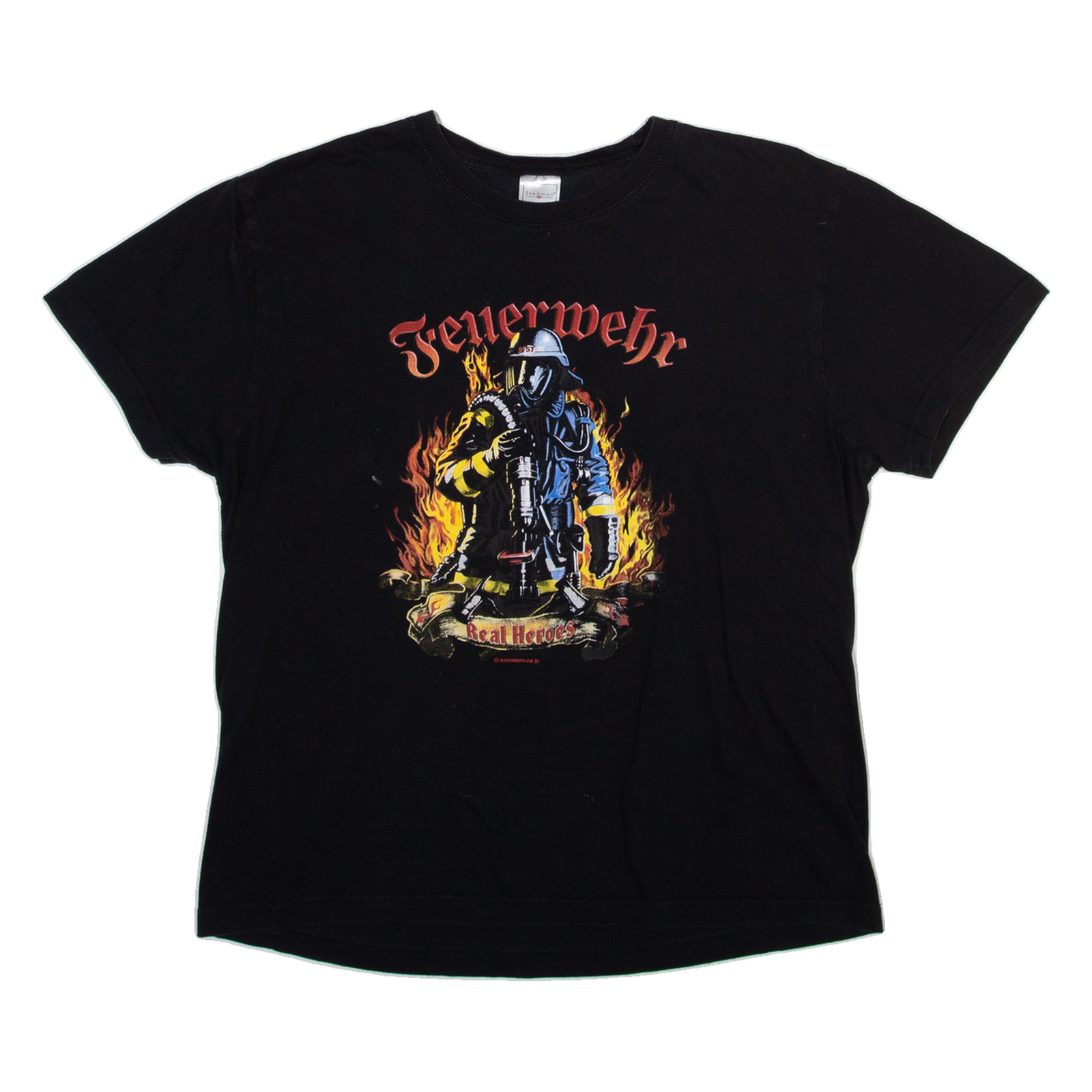 STEDMAN Feuerwehr Mens Band T-Shirt Black L Refurbished - N/A refurbished available on Cerqular