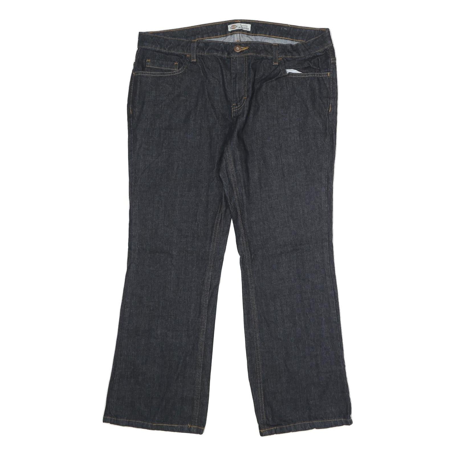 DICKIES Womens Jeans Blue Relaxed Straight Denim Dark W36 L28 Zip Closure Refurbished - N/A refurbished available on Cerqular