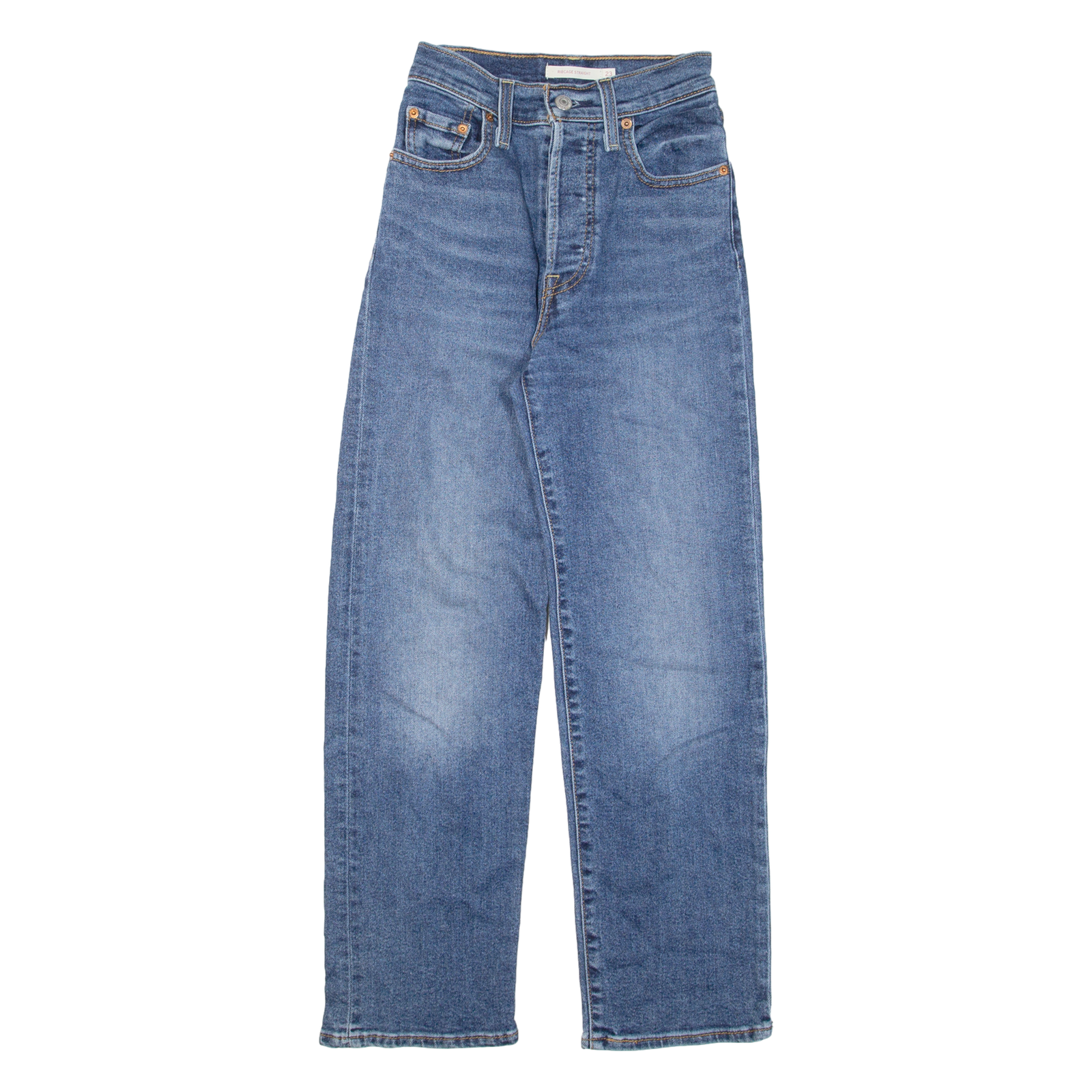 Buy LEVI'S Ribcage Womens Jeans Blue Regular Straight W23 L27 Refurbished - $36.39 LEVI'S Ribcage Womens Jeans Blue Regular Straight W23 L27 Refurbished - N/A refurbished available on Cerqular