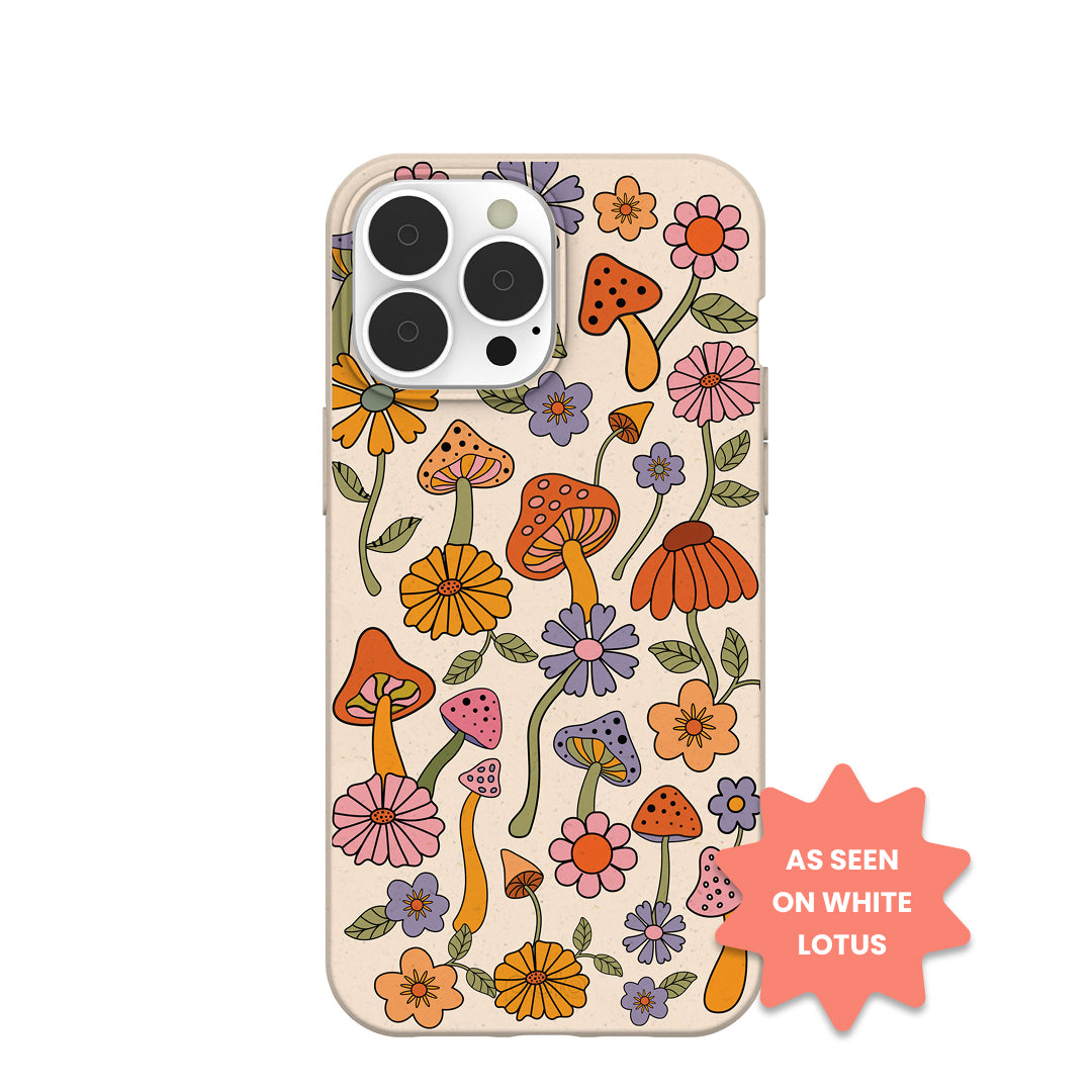 Seashell Shrooms and Blooms iPhone 13 Pro Max Case Refurbished - Pela Case refurbished available on Cerqular
