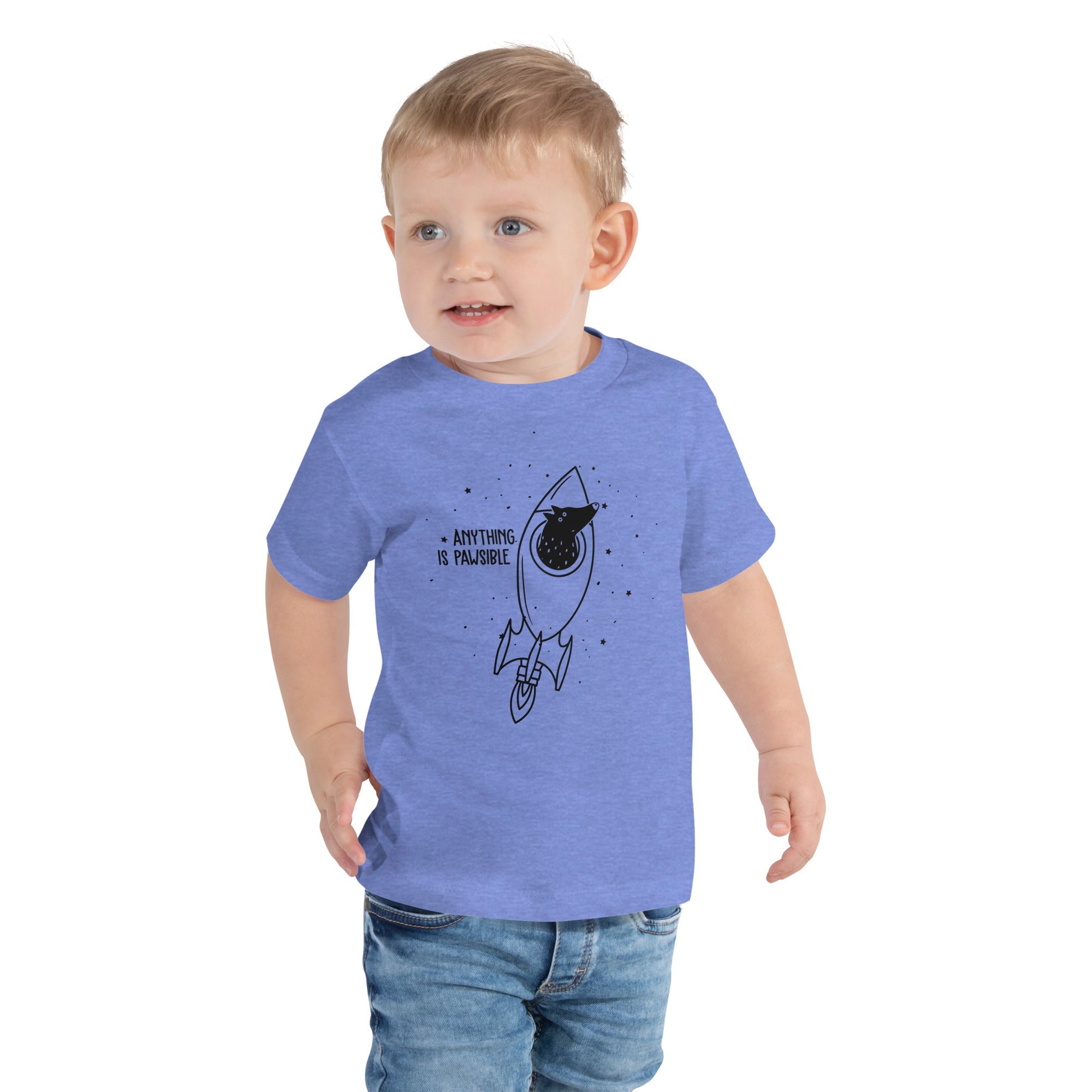 Anything is Pawsible Toddler Short Sleeve Tee | Color: Pink | Size: 3T Refurbished - Buddy Brands refurbished available on Cerqular