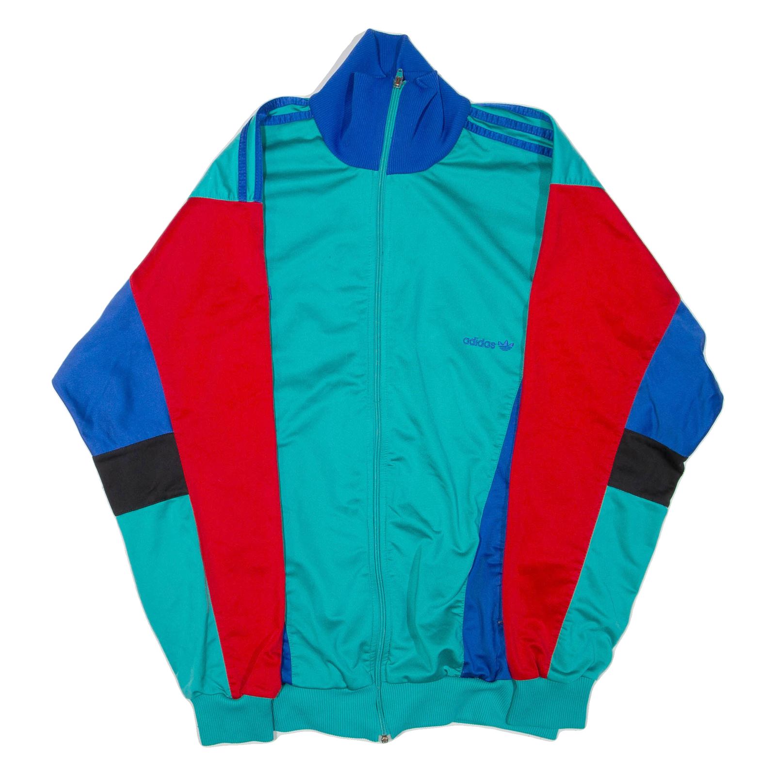 ADIDAS Mens Track Jacket Green Colourblock L Refurbished - N/A refurbished available on Cerqular