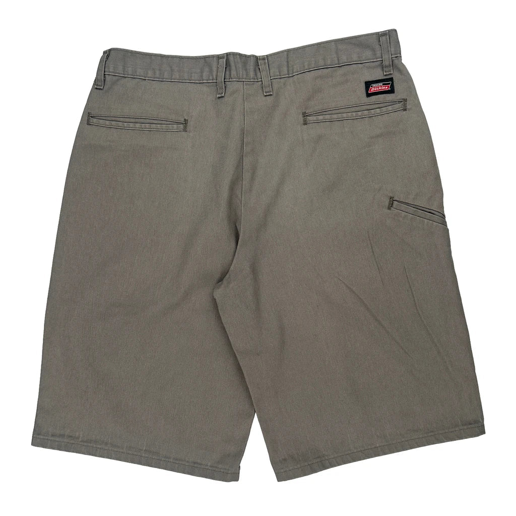 Dickies Shorts - 36W 11L Grey Cotton Blend Refurbished - Thrifted (note: this is a term often used to describe second- refurbished available on Cerqular