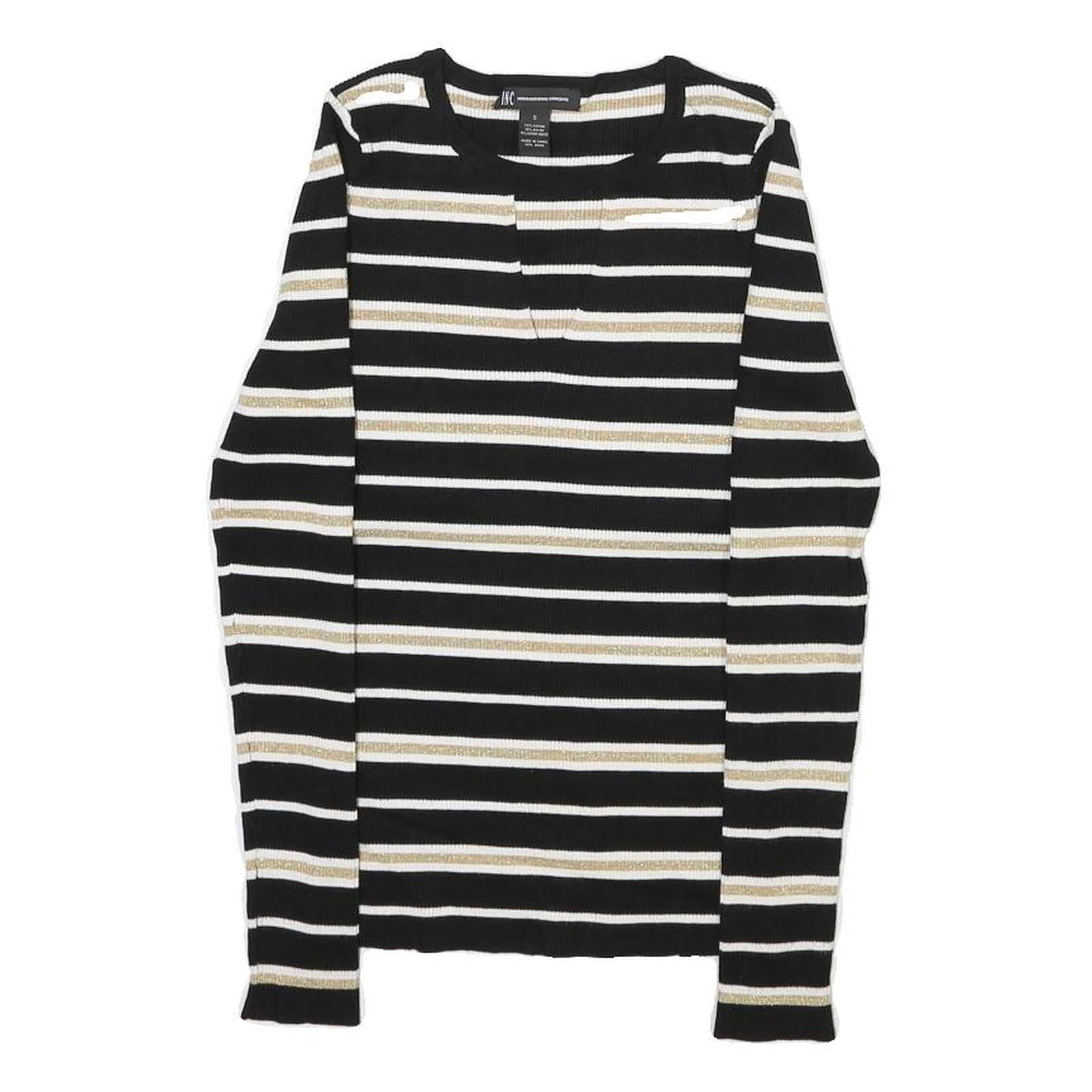 Buy INTERNATIONAL CONCEPTS Womens Black & Gold Striped Plain Crew Neck Rib Knit S Refurbished - $23.39 INTERNATIONAL CONCEPTS Womens Black & Gold Striped Plain Crew Neck Rib Knit S Refurbished - N/A refurbished available on Cerqular