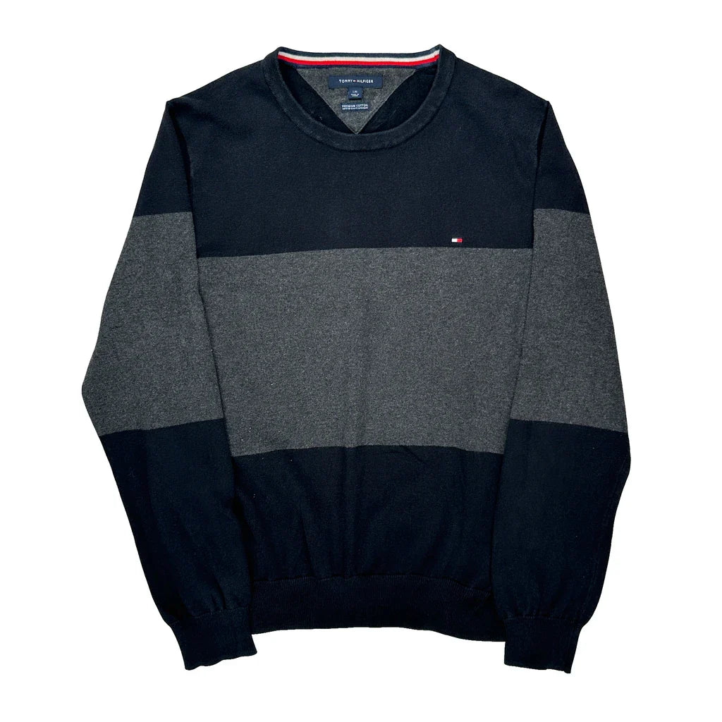 Buy Tommy Hilfiger Jumper - Large Black Cotton Refurbished - $30.81 Tommy Hilfiger Jumper - Large Black Cotton Refurbished - Thrifted (note: this is a term often used to describe second- refurbished available on Cerqular