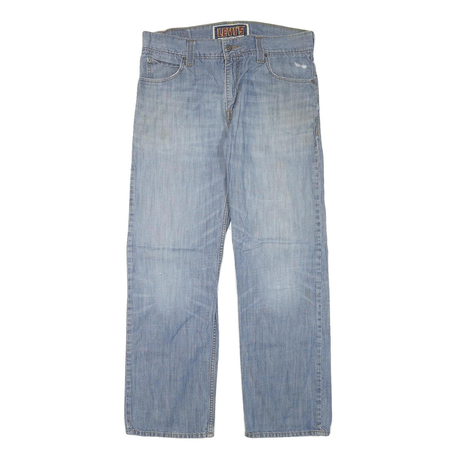 LEVI'S Mens Jeans Blue Regular Straight Denim Light W35 L30 Classic Zip Fly Refurbished - N/A refurbished available on Cerqular