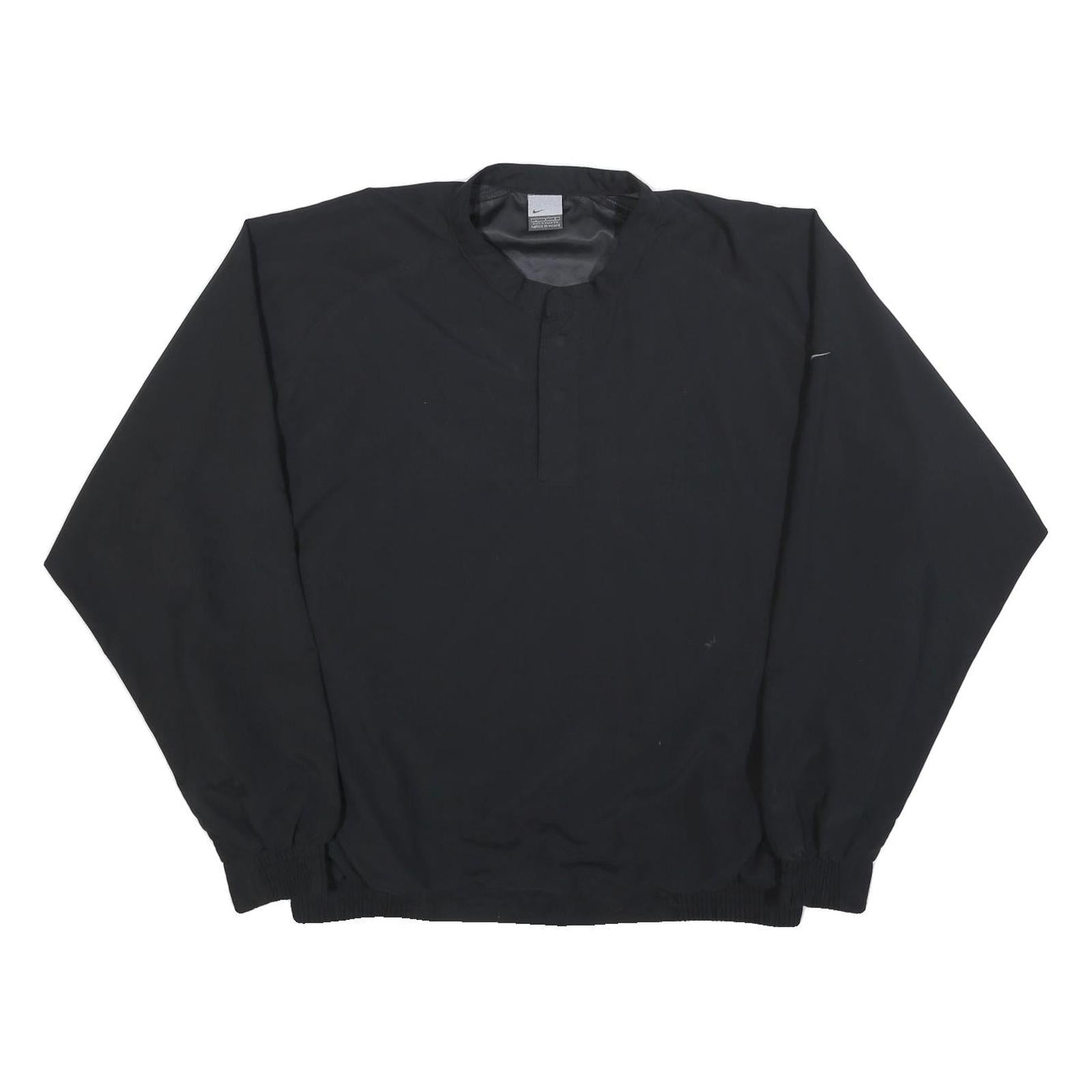 NIKE Mens Black Outdoor Jacket L Polyester Blend Zip Plain Sportswear Refurbished - N/A refurbished available on Cerqular