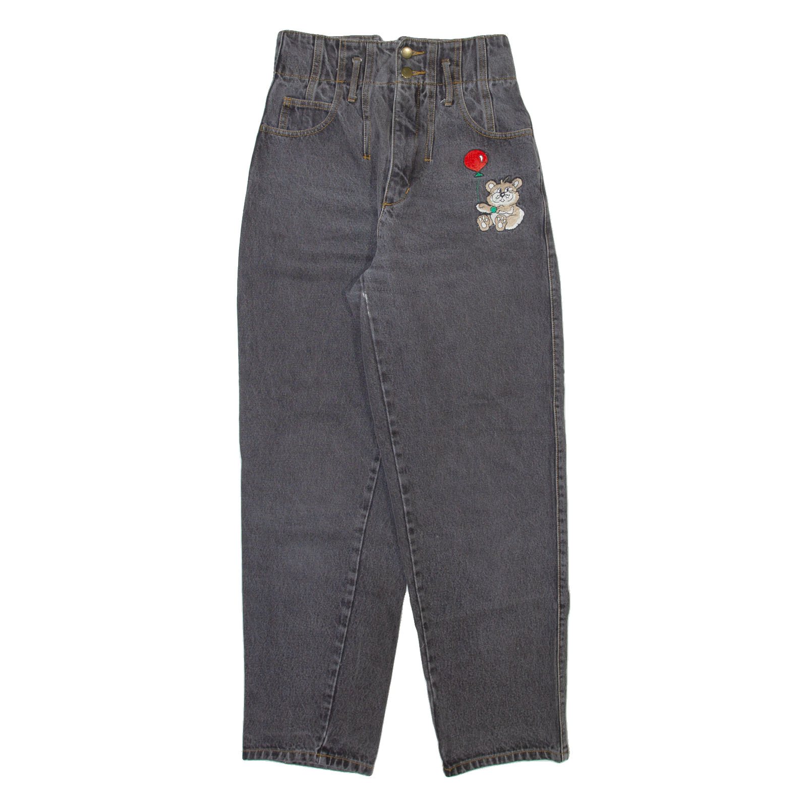 JACK MORGAN Womens Jeans Grey Relaxed Tapered Stone Wash W26 L29 Refurbished - N/A refurbished available on Cerqular