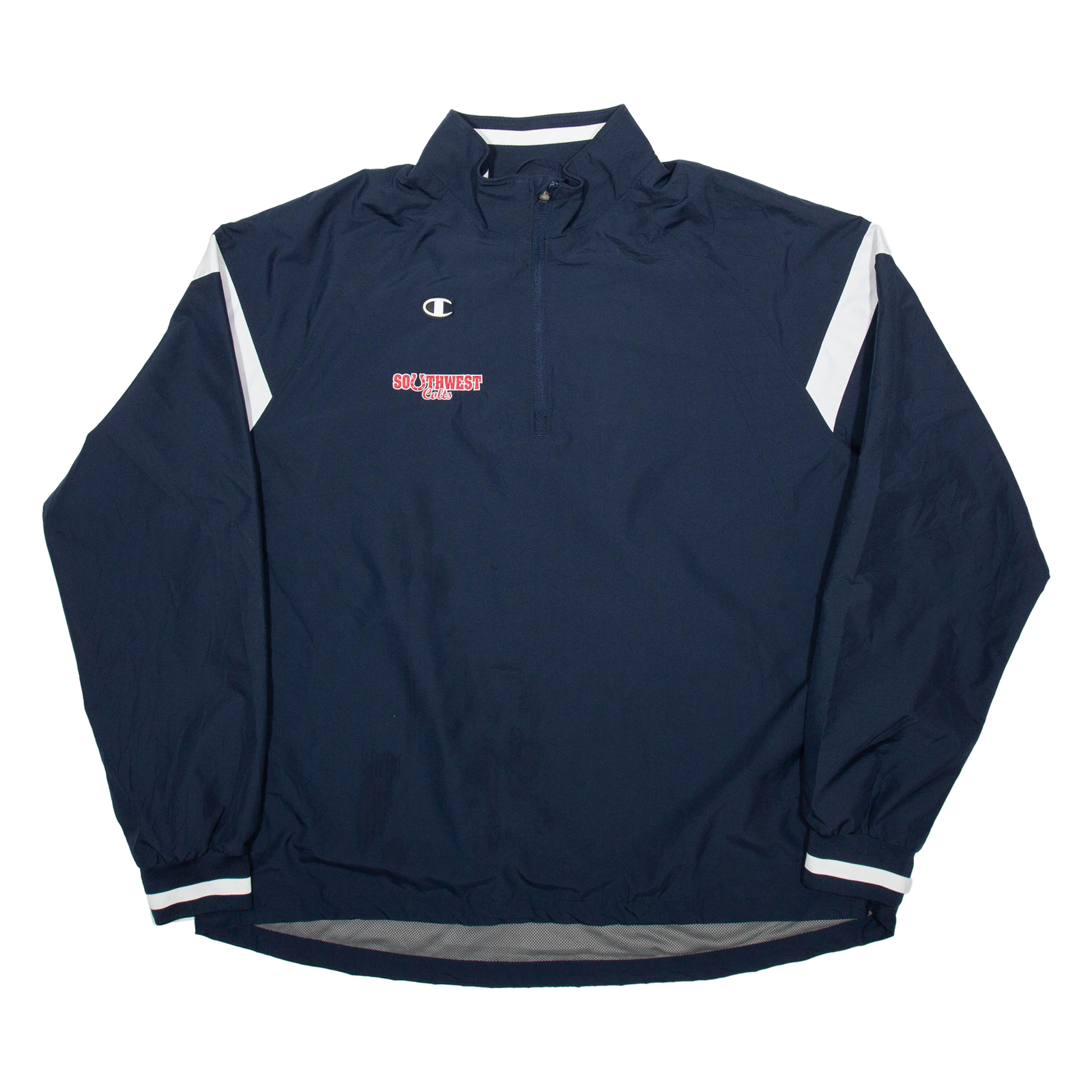 CHAMPION Southwest Colts 1/4 Zip Mens Pullover Jacket Blue XL Refurbished - N/A refurbished available on Cerqular